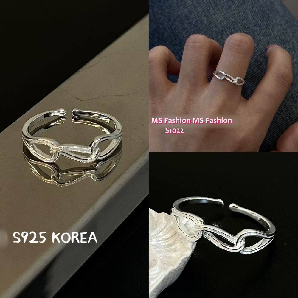 S1022 韓國🇰🇷S925純銀鏤空鏈條戒指