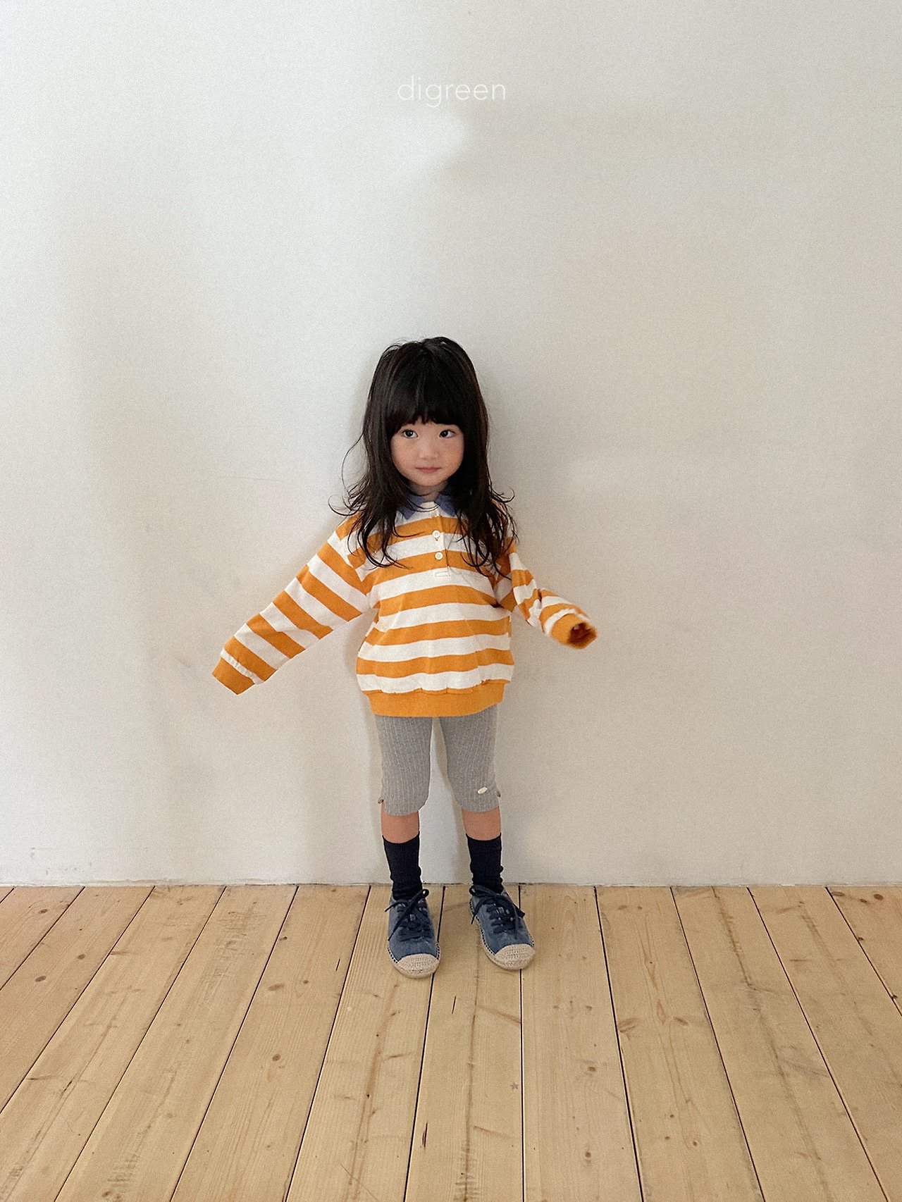 Digreen | striped collar mtm 