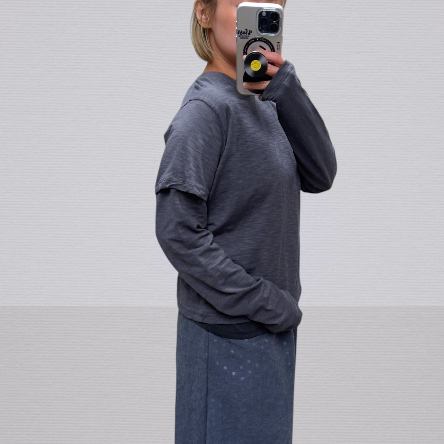 221533 假兩件淨色Tee