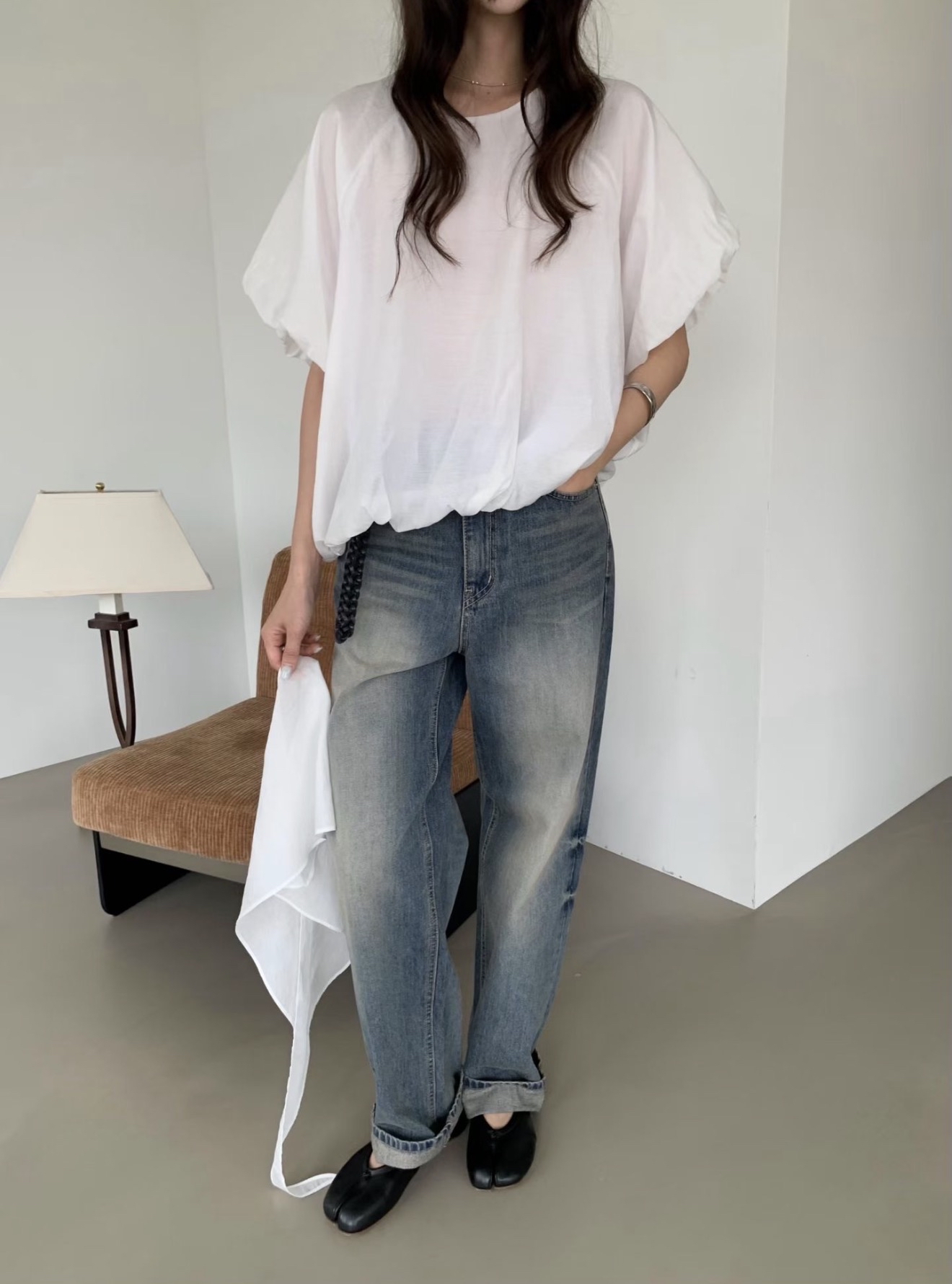 Puff sleeves blouse #top146
