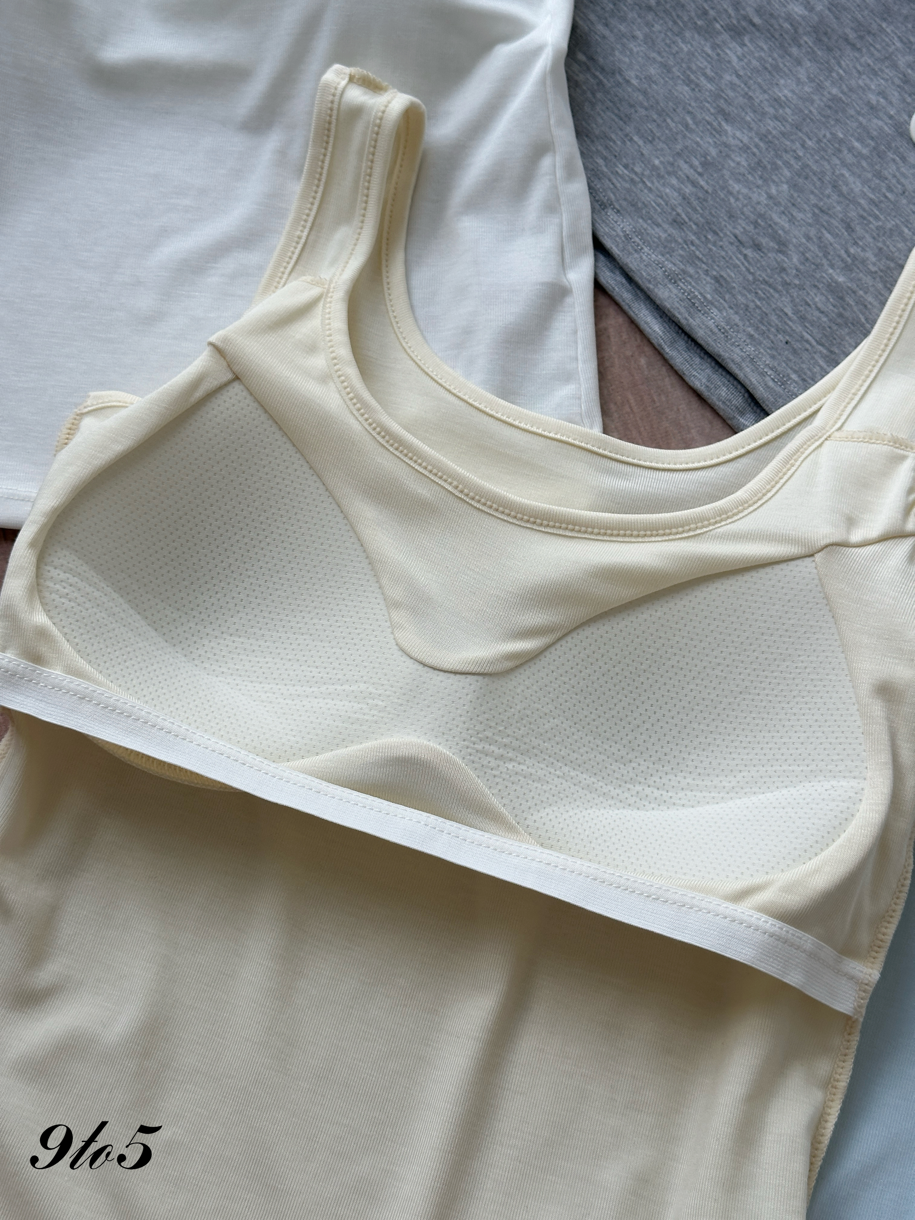 T4270 Singlet with Bra Pad - 5 Colors