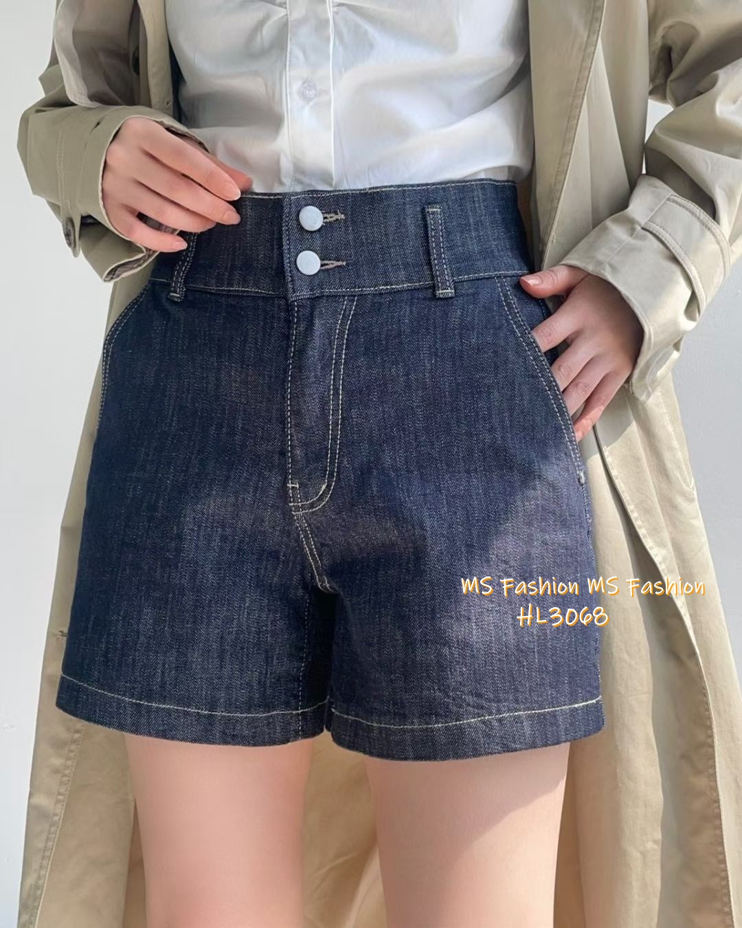 HL3068 韓國🌼Howluk高腰雙鈕短牛