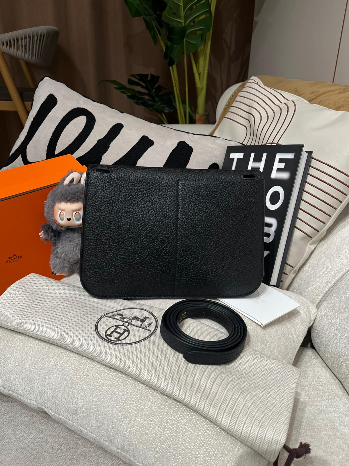 Hermes Halzan 25 STAMP U 黑色金扣 100%Authentic, 98%New ✅收據✅塵袋✅盒
