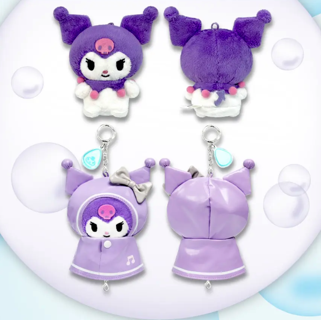 韓國Olive Young x Sanrio 角色 雨衣造型 公仔吊飾鎖匙扣 ｜Rainy Day Plush Keyring