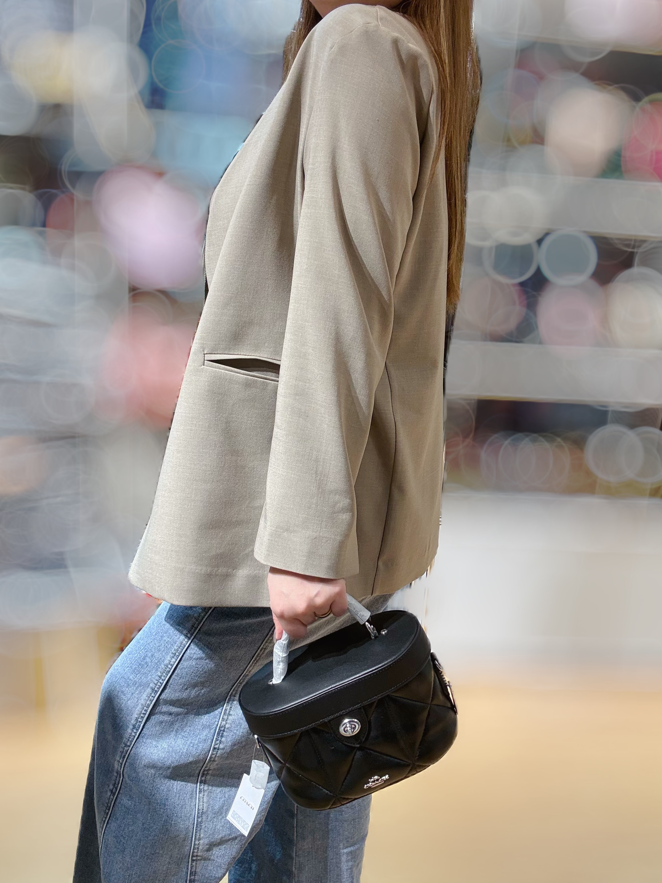 Coach Kay box quilted/blk