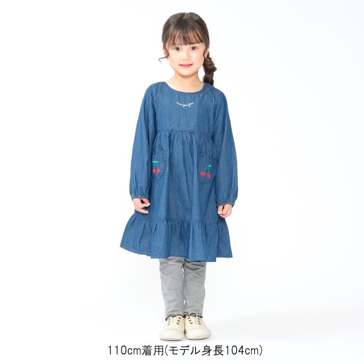 🆕【⭐訂購⭐】🌀 🇯🇵 日本直送 櫻桃刺繡 牛仔連身裙🌀 [ELIA-0206][261028]