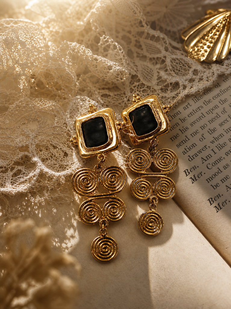 拜占庭的傾城月光 ∙ 西洋古董宮廷重工垂吊耳環系列 Byzantine Moonlight ∙ Vintage Statement Dangle & Drop Earring Collection
