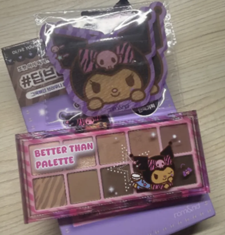 韓國 Romand x Sanrio 乘聯 多功能眼影盤 + 送瀏海貼2片｜rom&nd BETTER THAN PALETTE