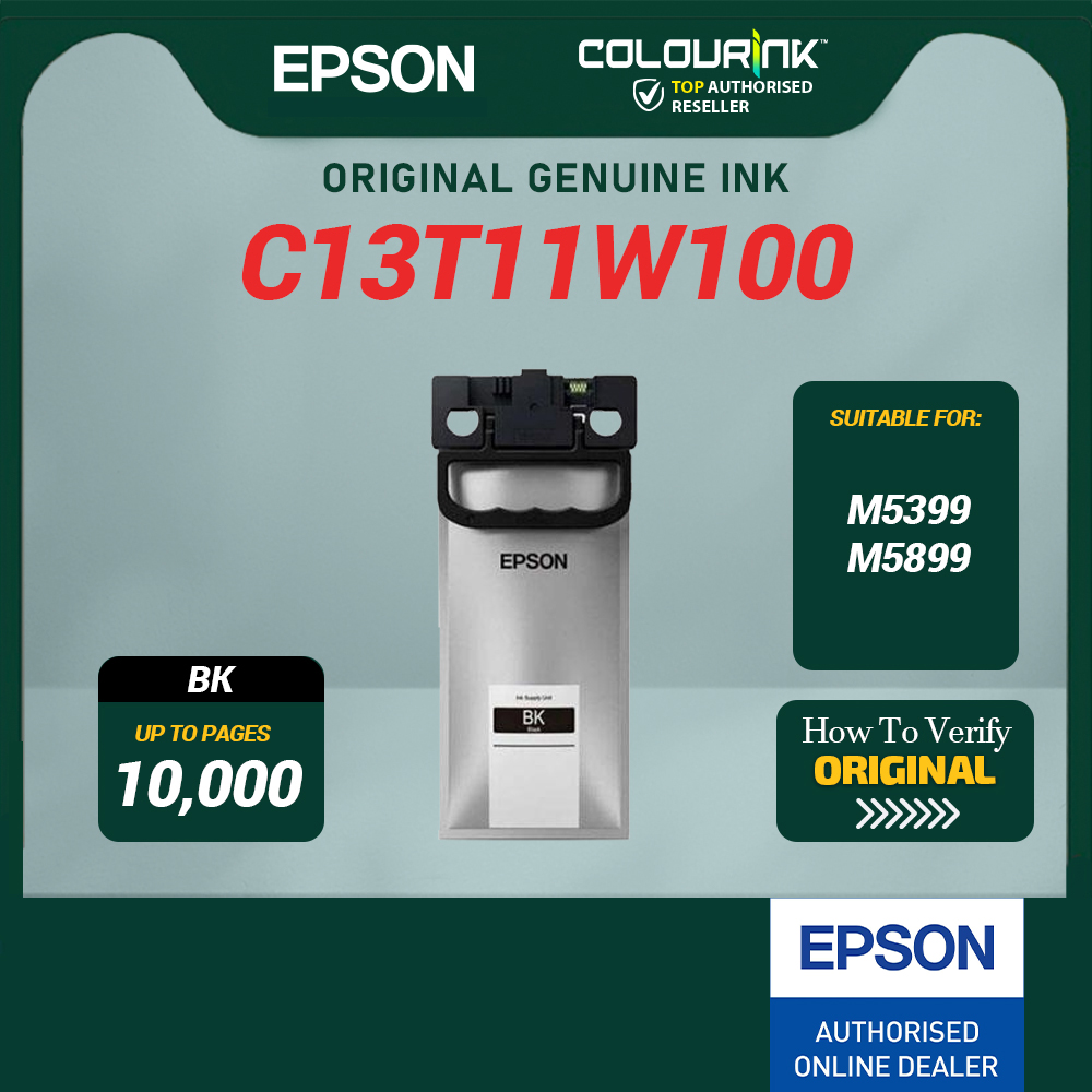 EPSON Original M5399/M5899 Pigment Black Ink Bottle | High Yield Ink for EcoTank M5899 (Standard / XL / XXL)