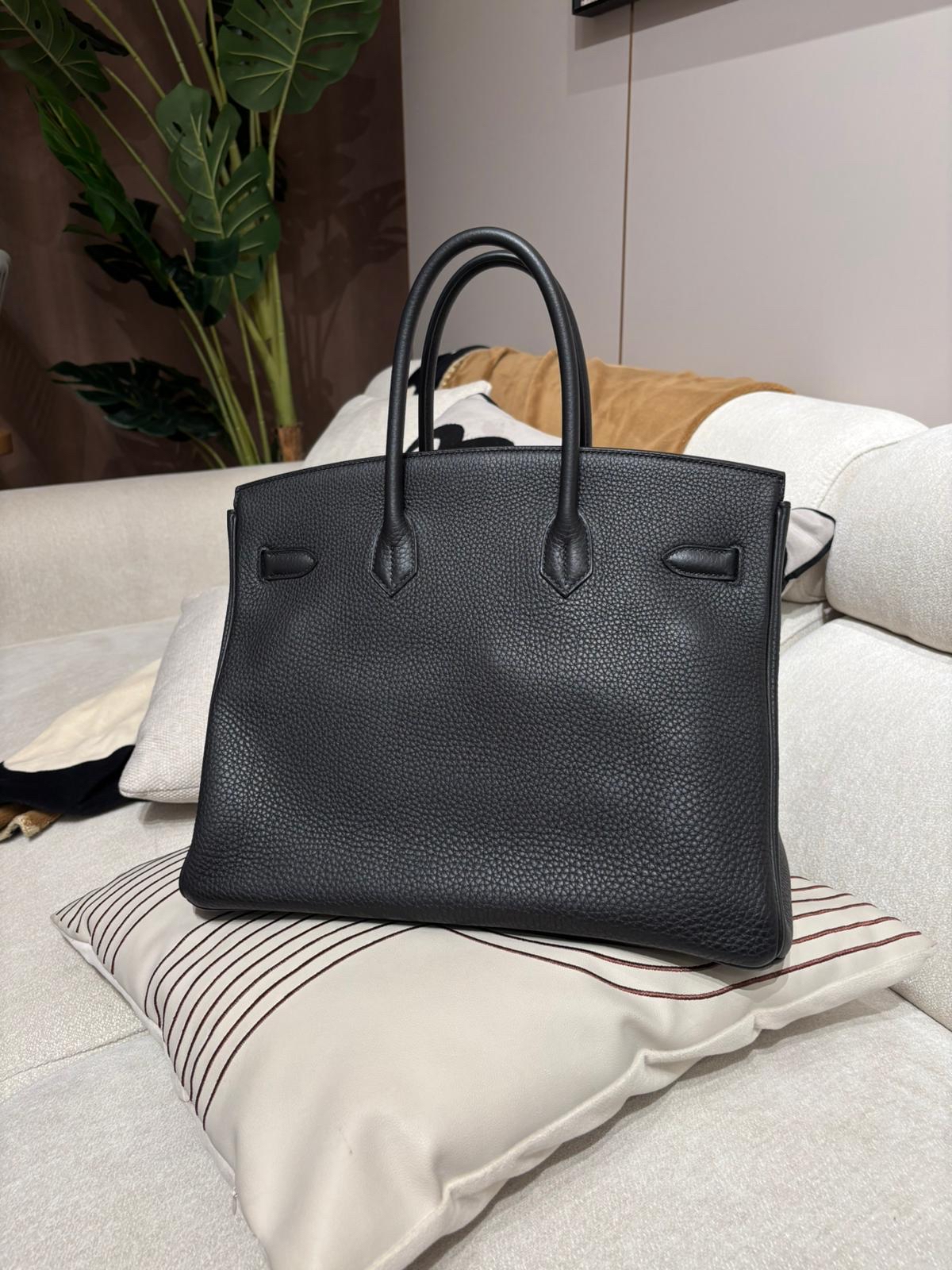 Hermes Birkin 35 黑色銀扣 Stamp [R] 100%Authentic, 98%New ✅Key lock ✅Dust bag✅Box