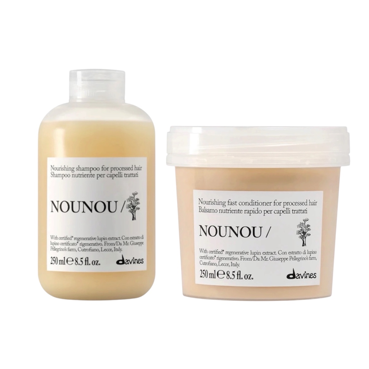 Davines NOUNOU Shampoo+Conditioner 滋養洗護套裝 250ml+250ml