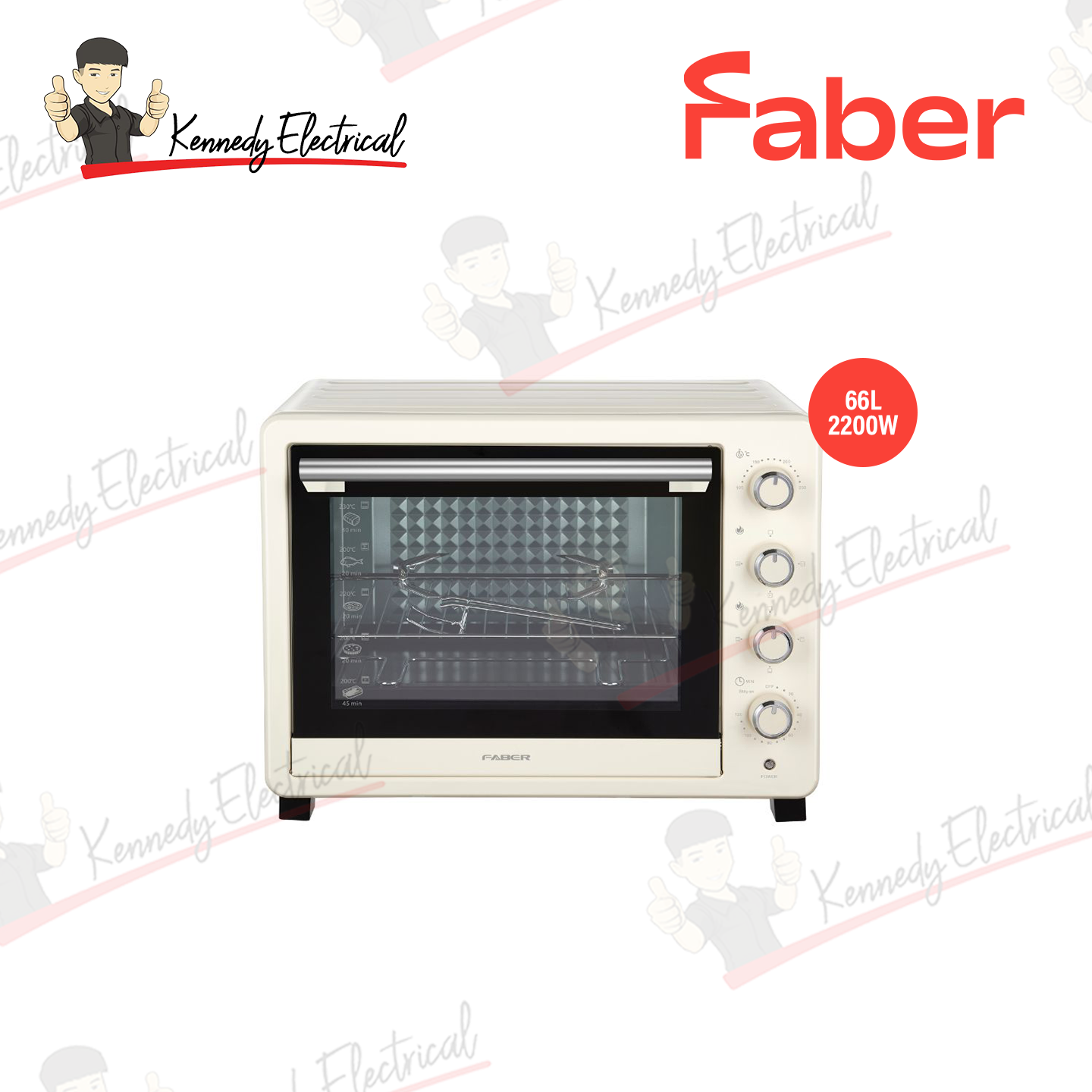Faber 66L Ivory Electric Oven FEO IVORY 664