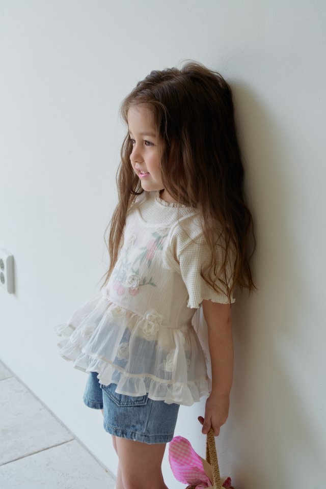 Momoann | Flower sleeveless (size 7(100-105)