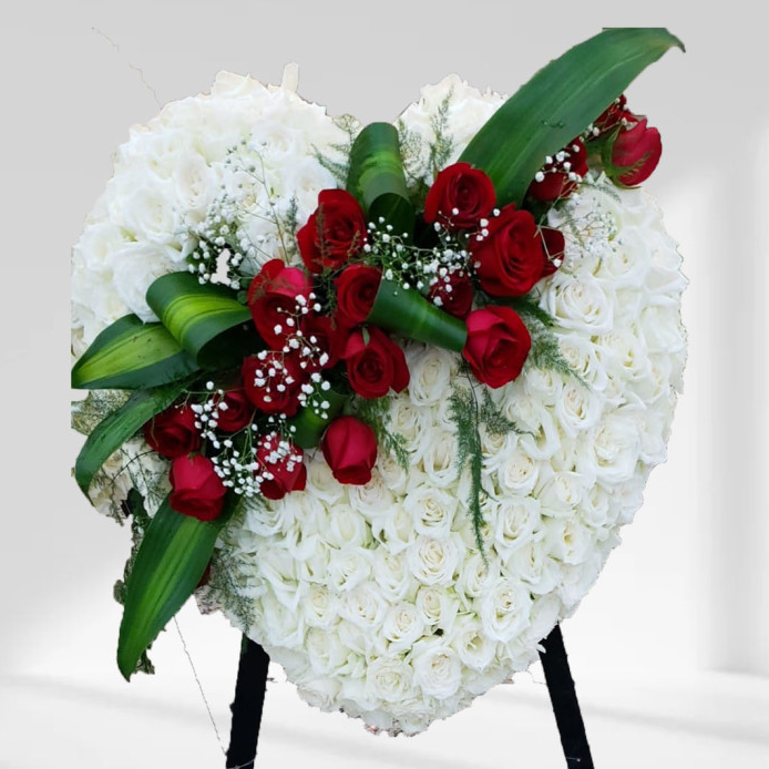 造型心型帛事花牌 E3