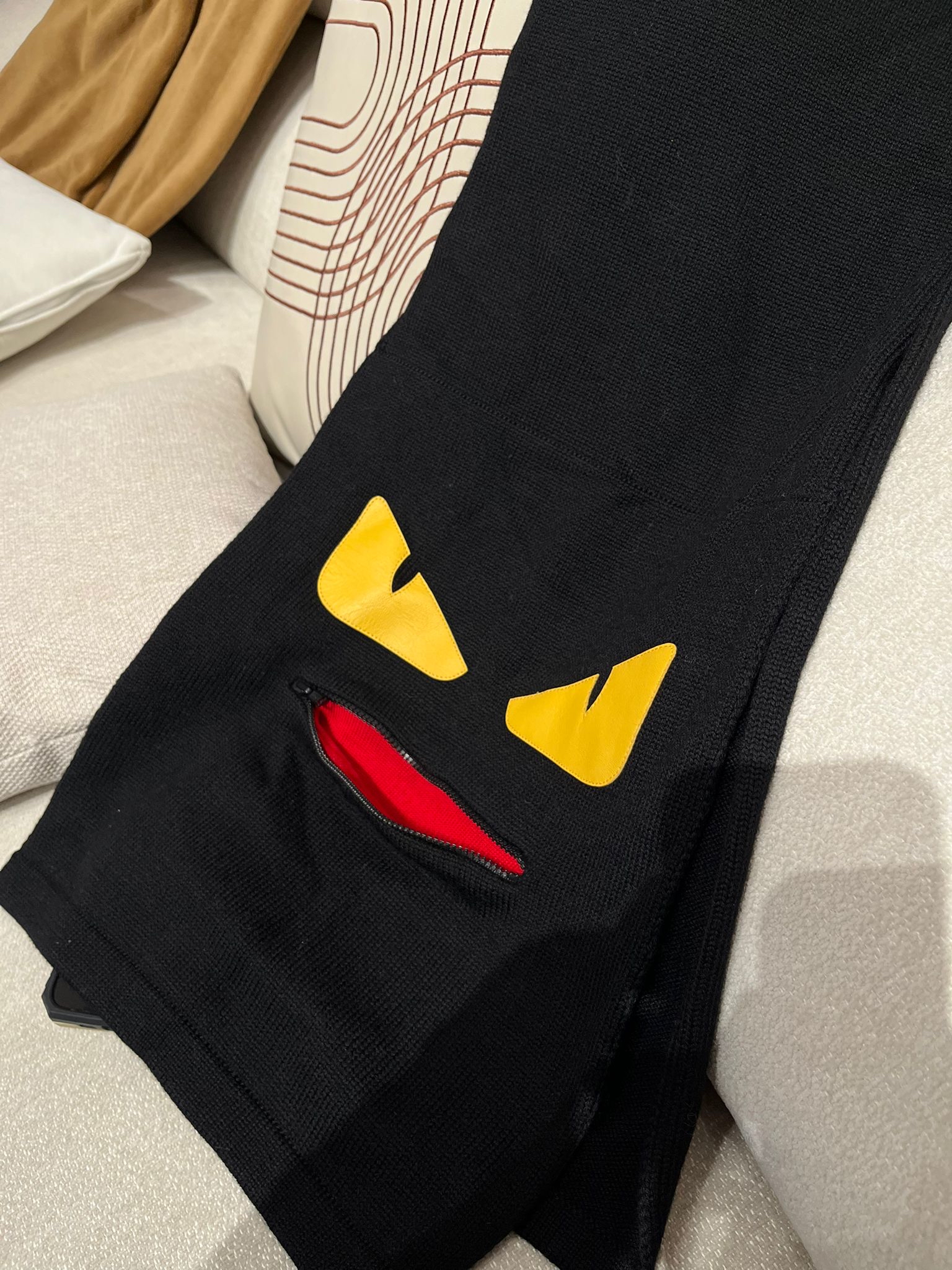 Fendi Monster Scarf 100%Authentic,98%new