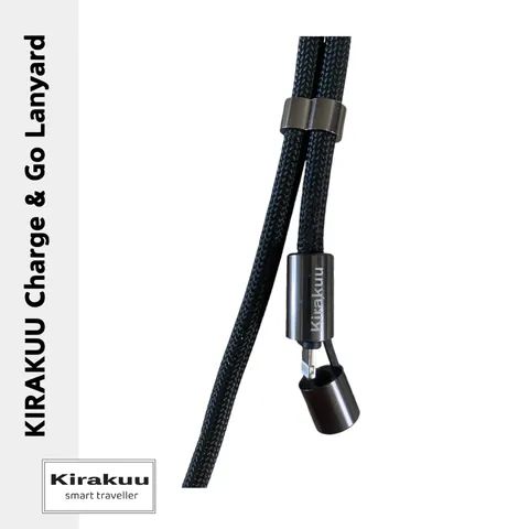 Kirakuu 充電手機繩|多用途頸繩手機帶|USB充電線