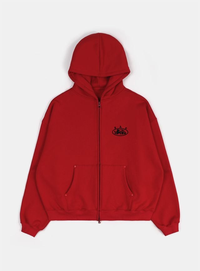 Badblood [W-HDE24-061] Mystic Capsule Hooded Zip-Up - Red