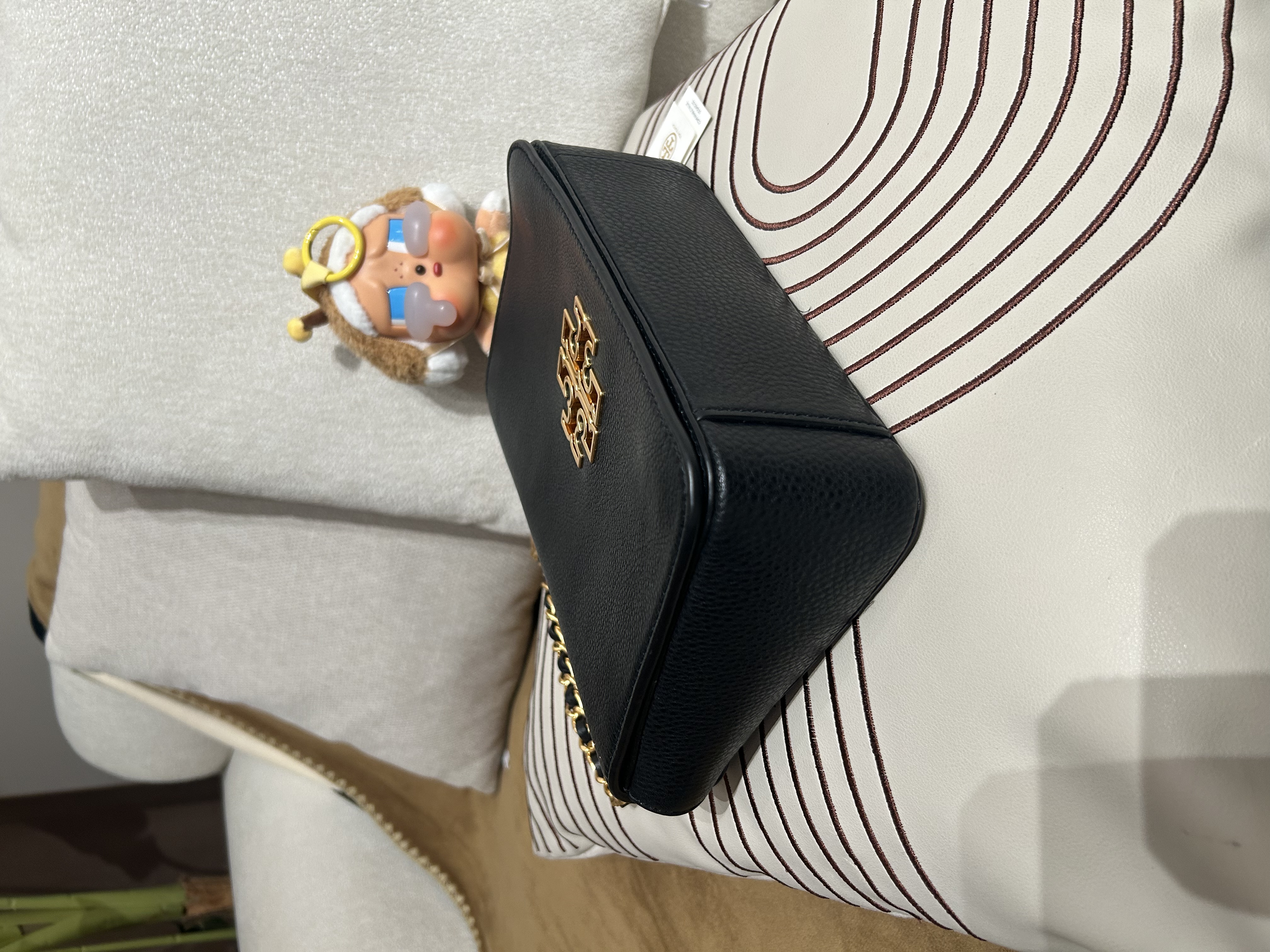 Tory bruch flap bag calfskin  100%Authentic,99%new✅dust bag 