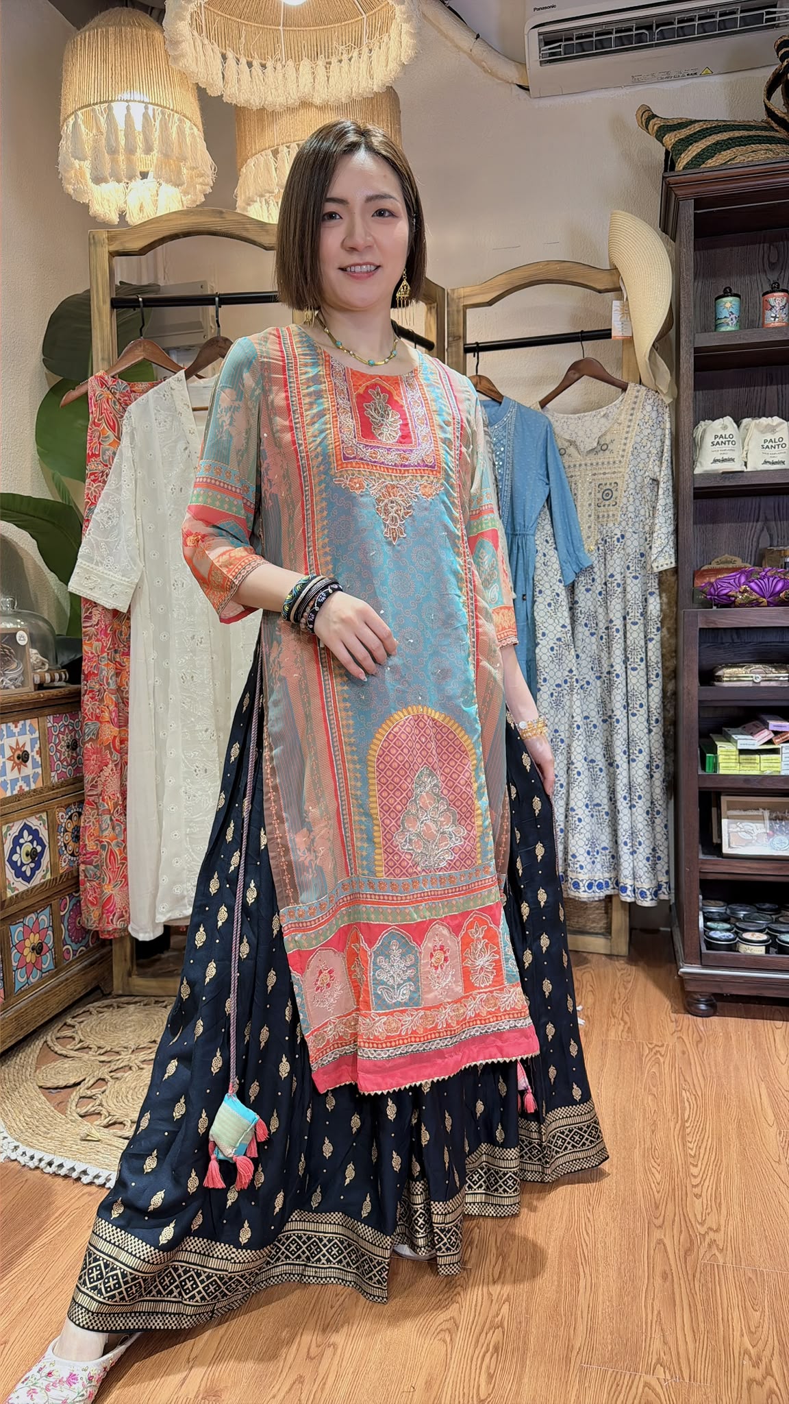 2900 Indian Temple Vintage Full Golden Emb Kurta