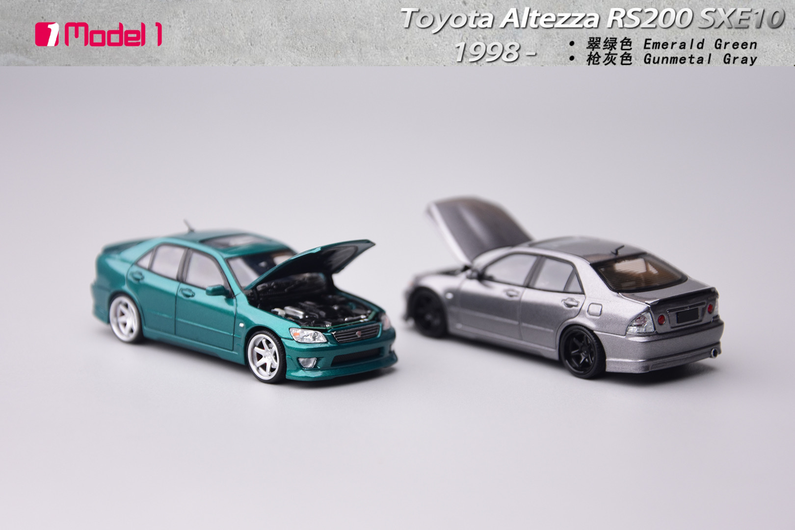 PRE-ORDER Model One 1/64 Toyota Altezza RS200 SXE10 Version Diecast model