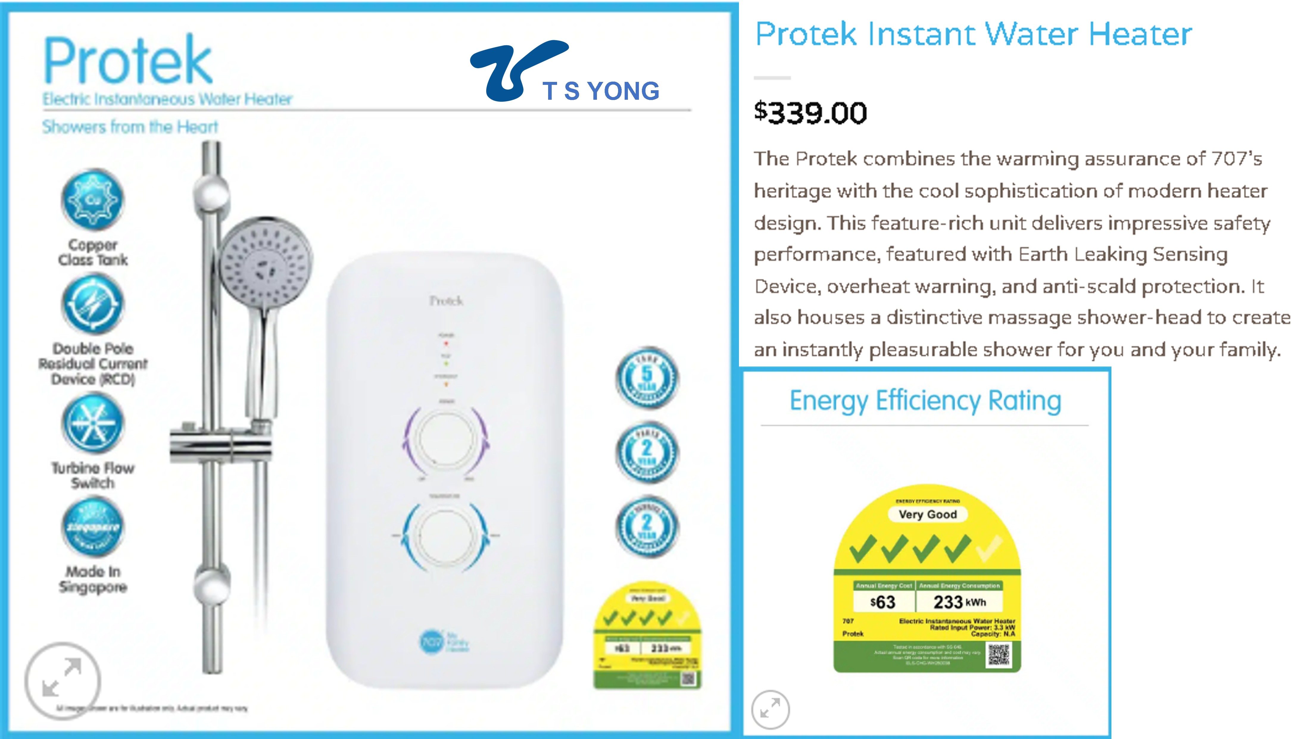 707 Protek Instant Water Heater