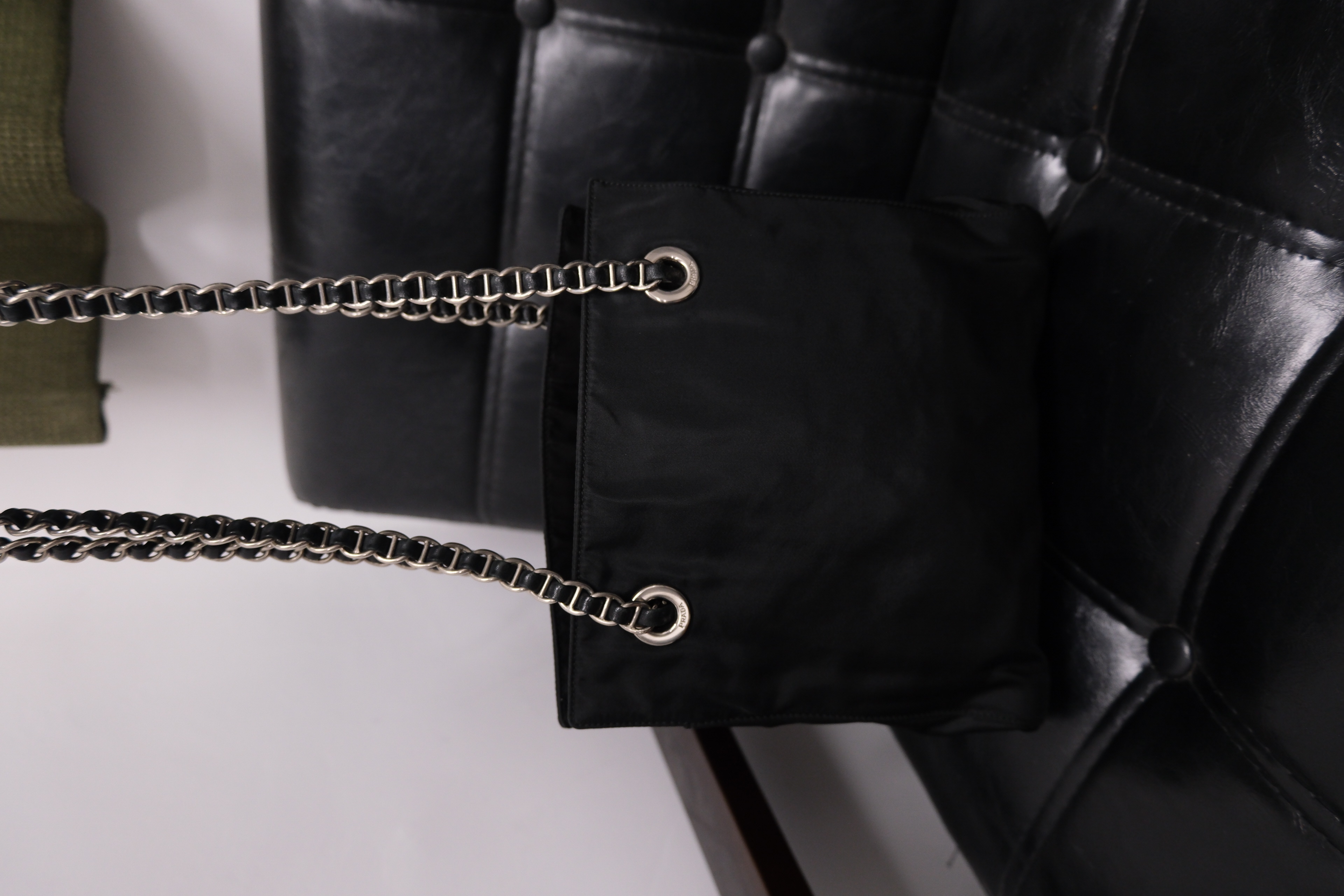 Prada Nylon Vintage Chain Bag 25