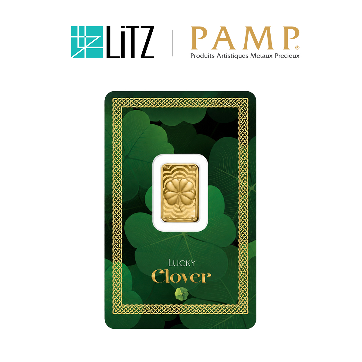 [5 gram] LITZ PAMP Suisse Lucky Charm Four-Leaf Clover Limited Edition Gold Bar (999.9) PG082