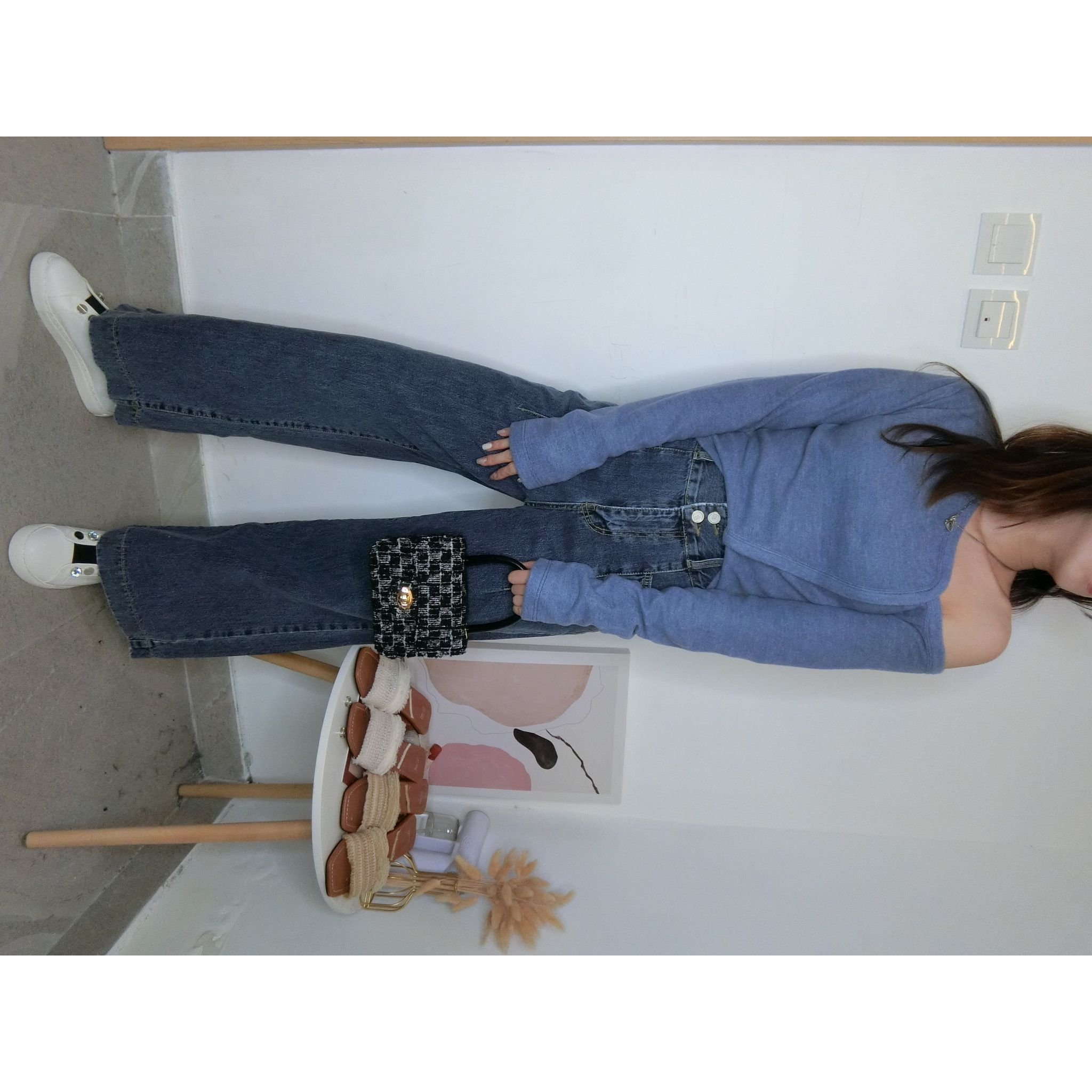 絨布面單肩Top (4色）