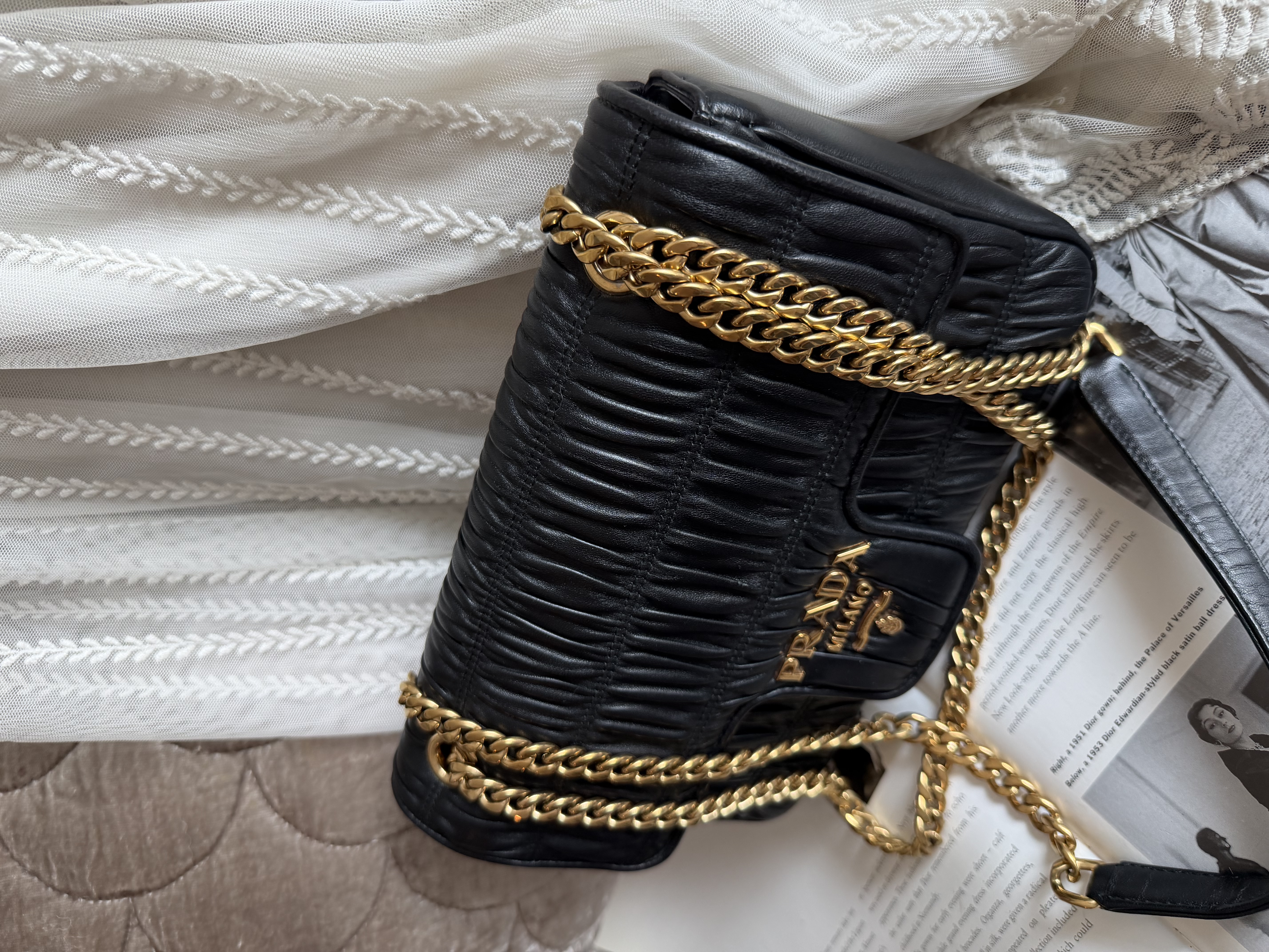 Prada Matelassé chain bag.