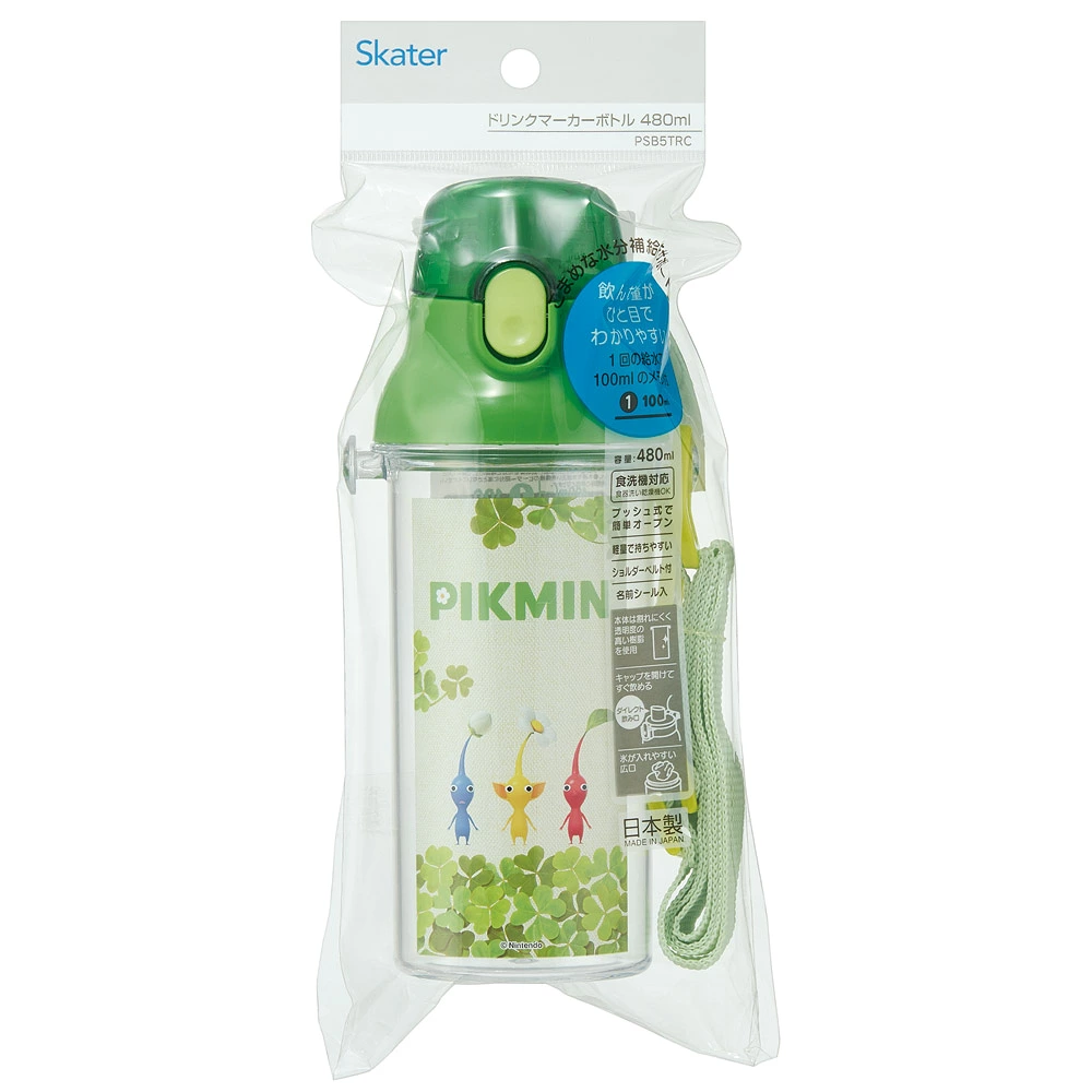 日本製 Skater 皮克敏 Pikmin 抗菌直飲水樽 480ml 