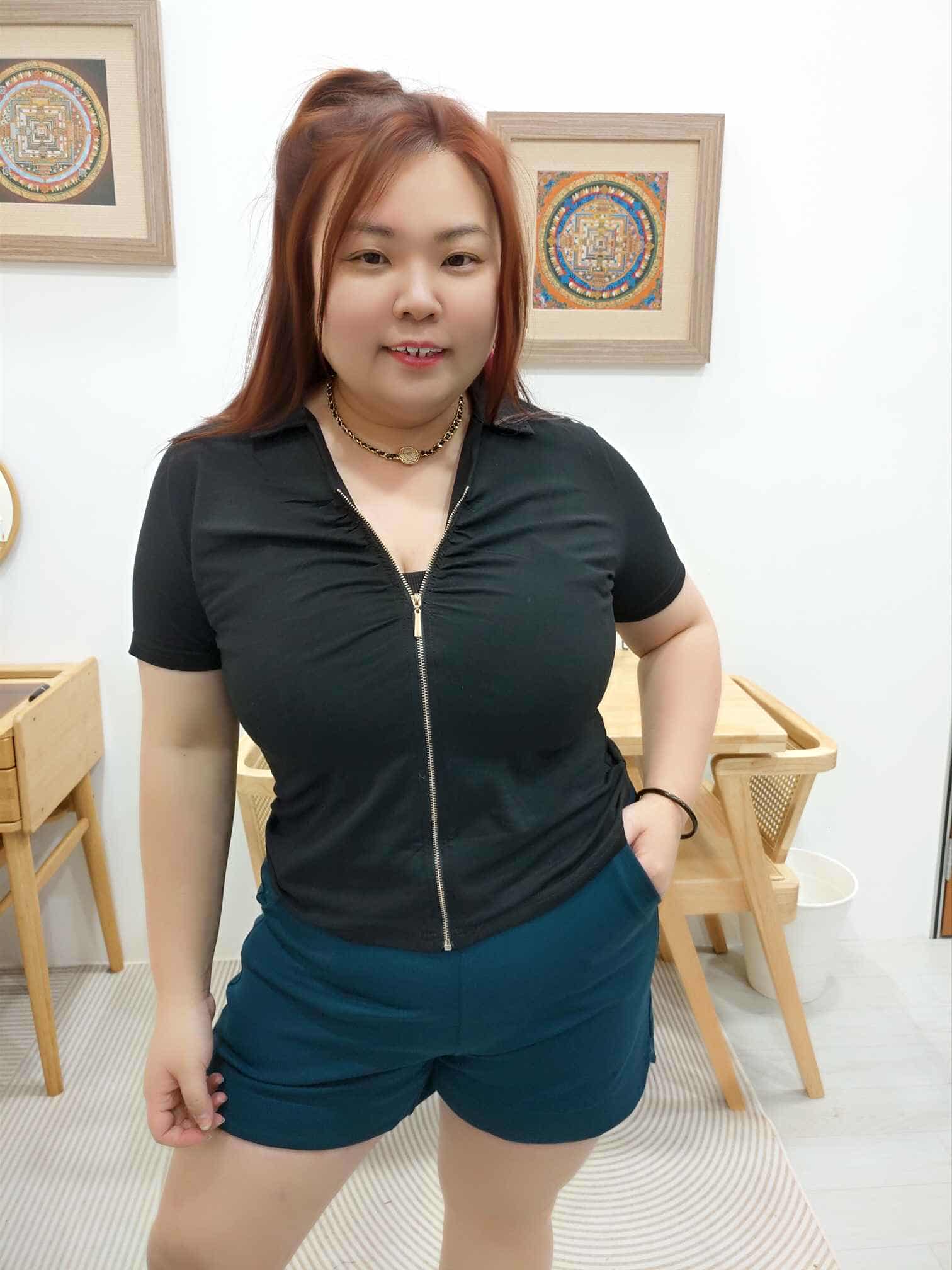 OTB19 LC3086 拉链小领子上衣（颜色随机⚠️）