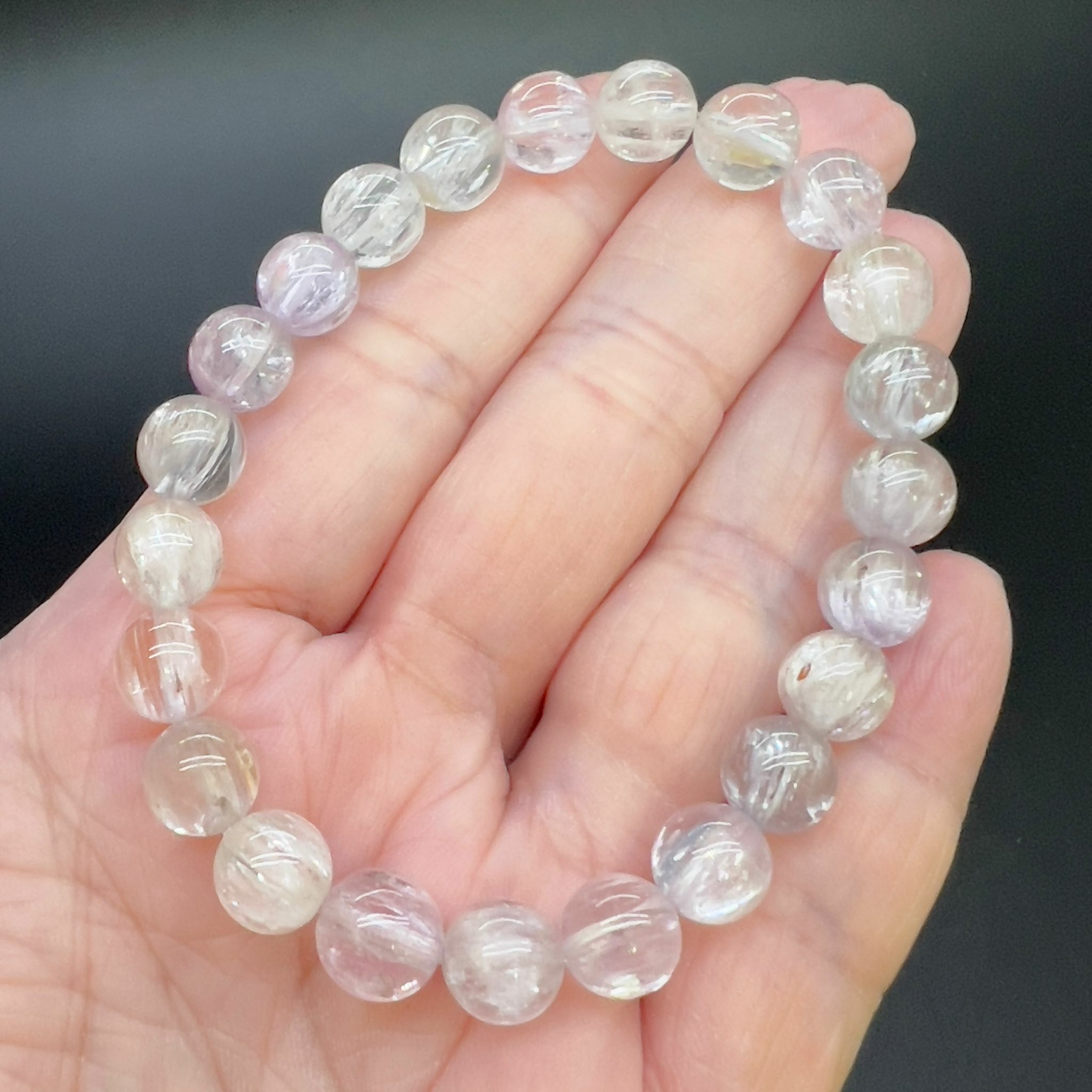 紫鋰輝高透拉絲手串 8mm+/-