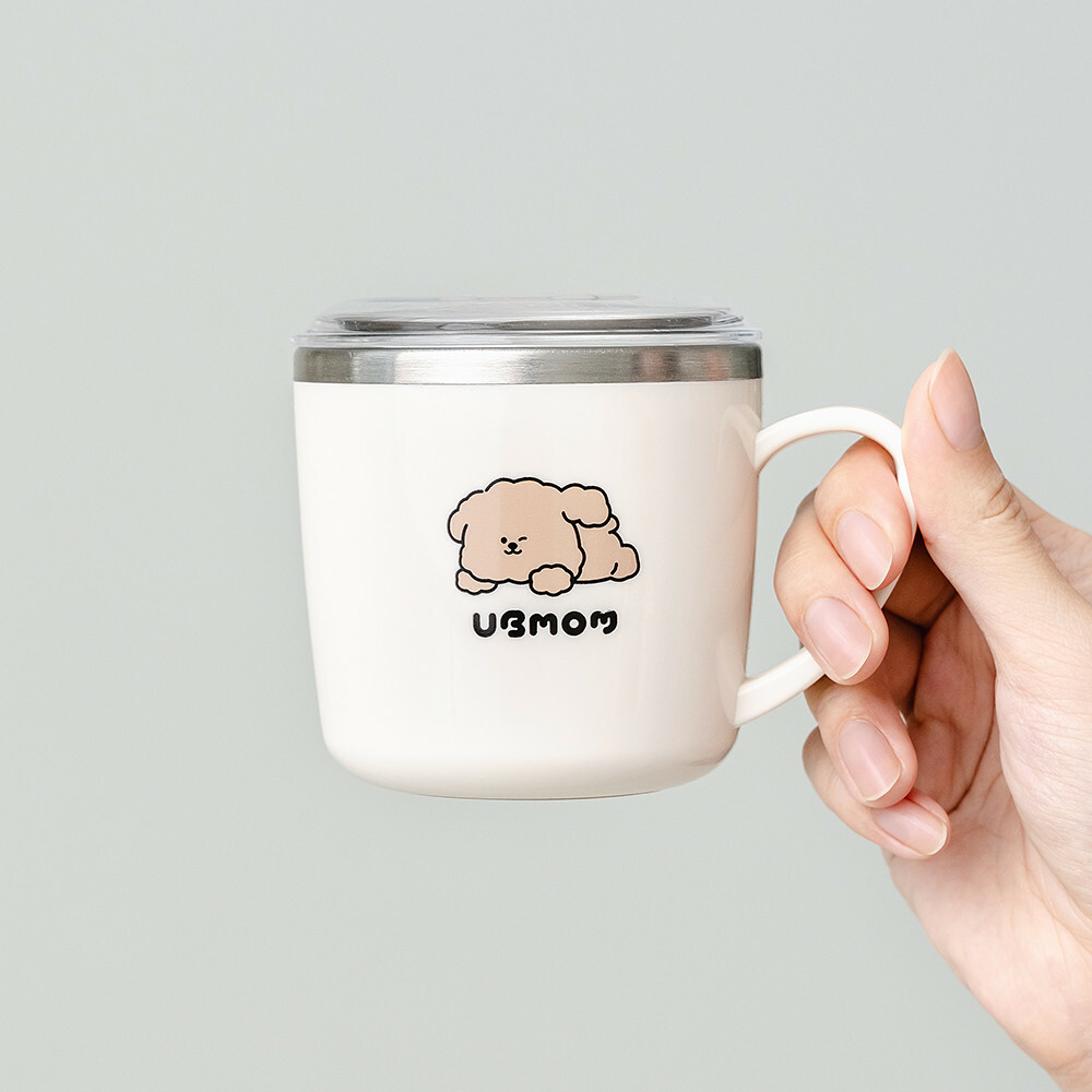 UBMOM 不銹鋼304帶蓋杯-MongMong狗