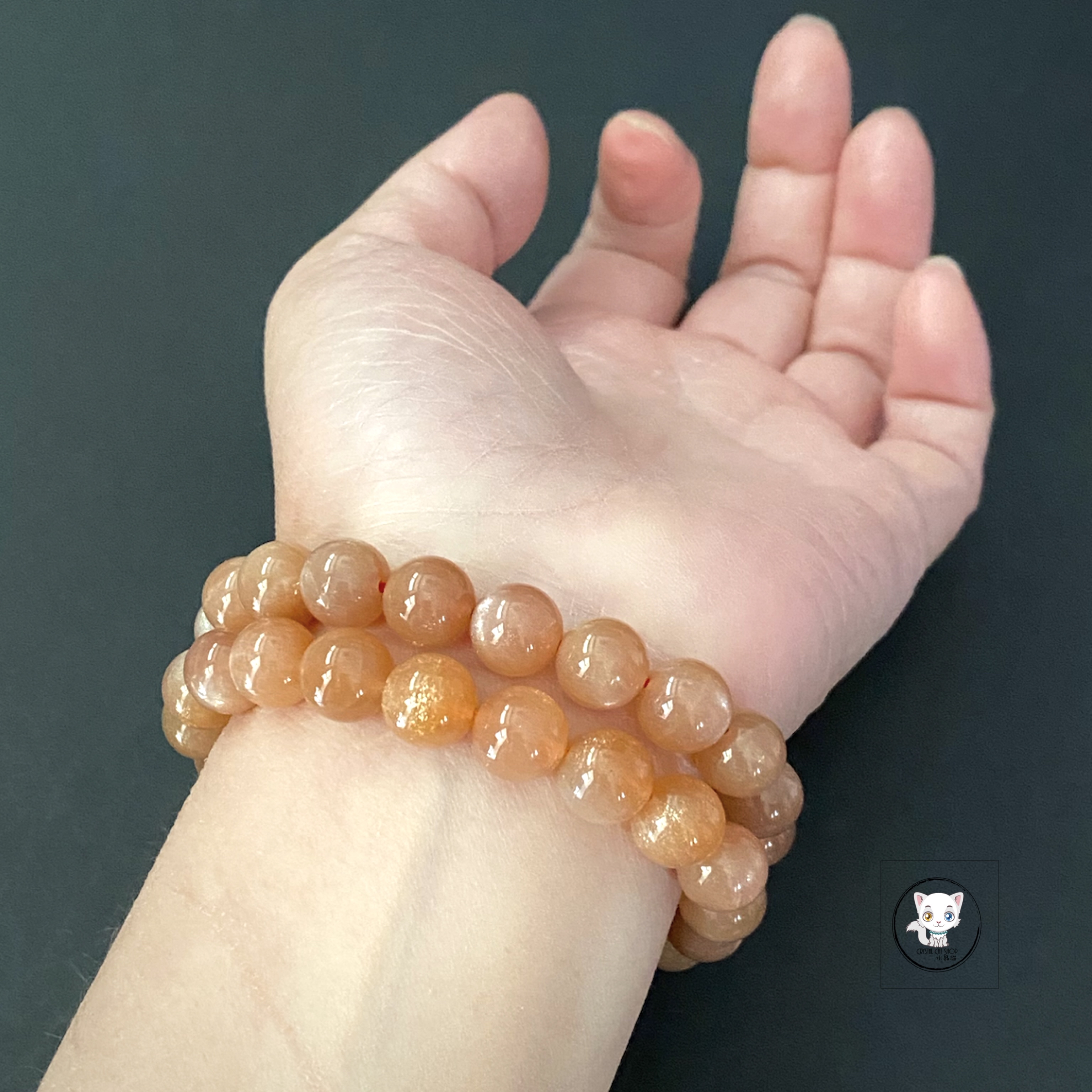 天然金太陽石手鏈 9mm