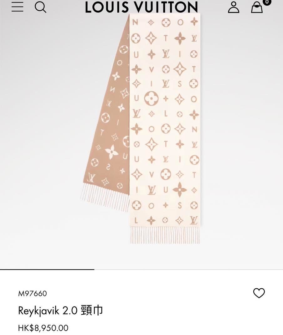 Lv Reykjavik 2.0 頸巾 cashmere  Scarf 100%Authentic,unused未使用品 ✅ box