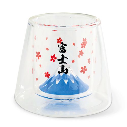 🆕【⭐訂購⭐】🇯🇵日本直送 🌀富士山🗻/達摩造型 雙層隔熱玻璃杯［2款選］ 🌀 [ELCD-0161][260402]