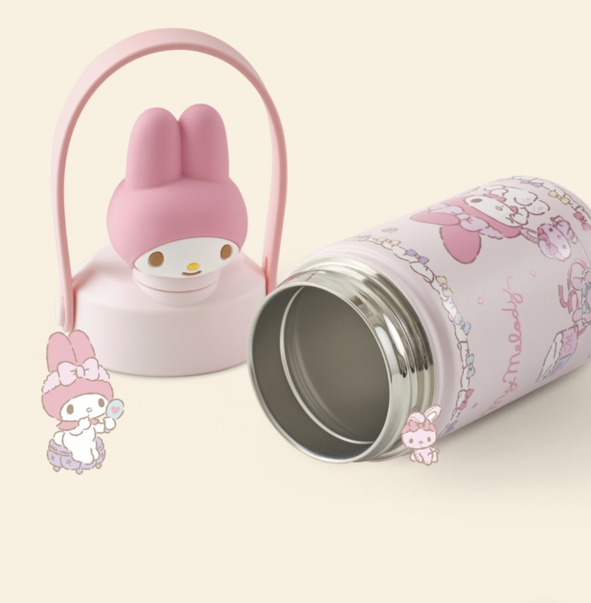 LocknLock x Sanrio 立體公仔雙飲保溫壺 390ml🩷🩵