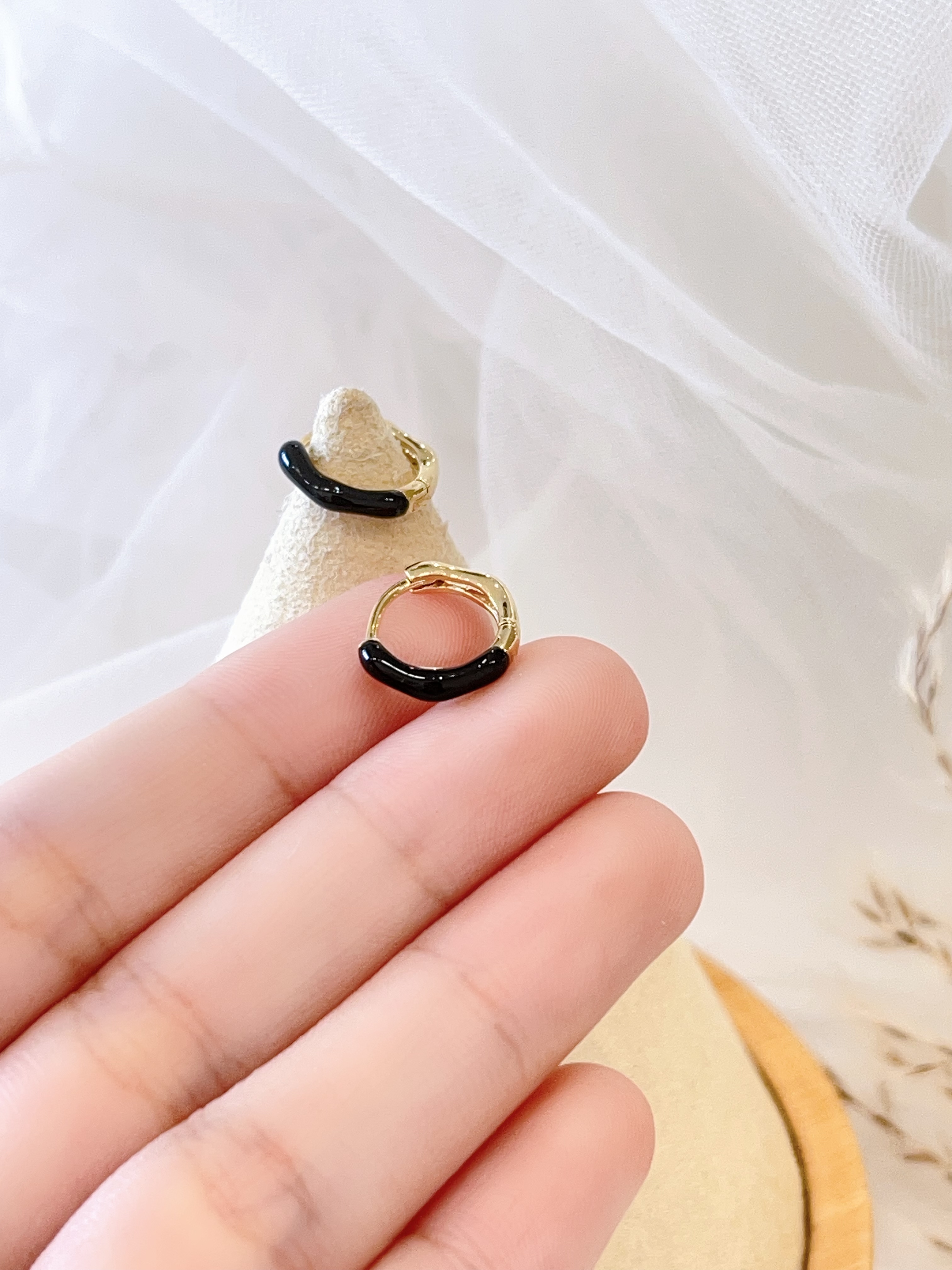 拼色日常佩戴耳环