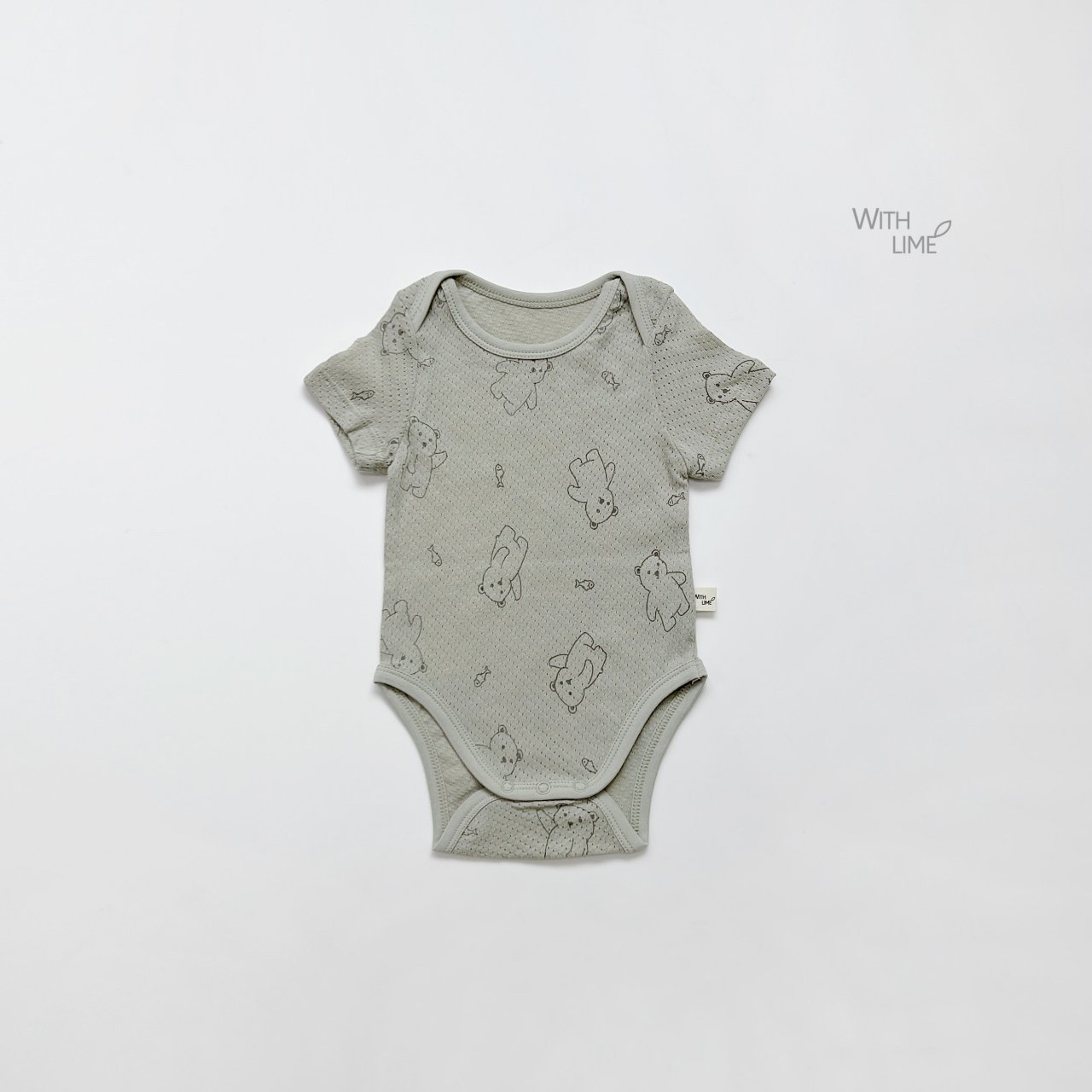 Fish Bear Baby Suit (Cotton Mesh)