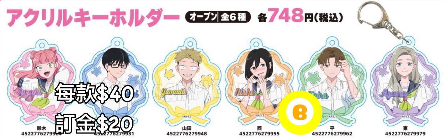 Preorder預訂6/2026年相反的你和我匙扣