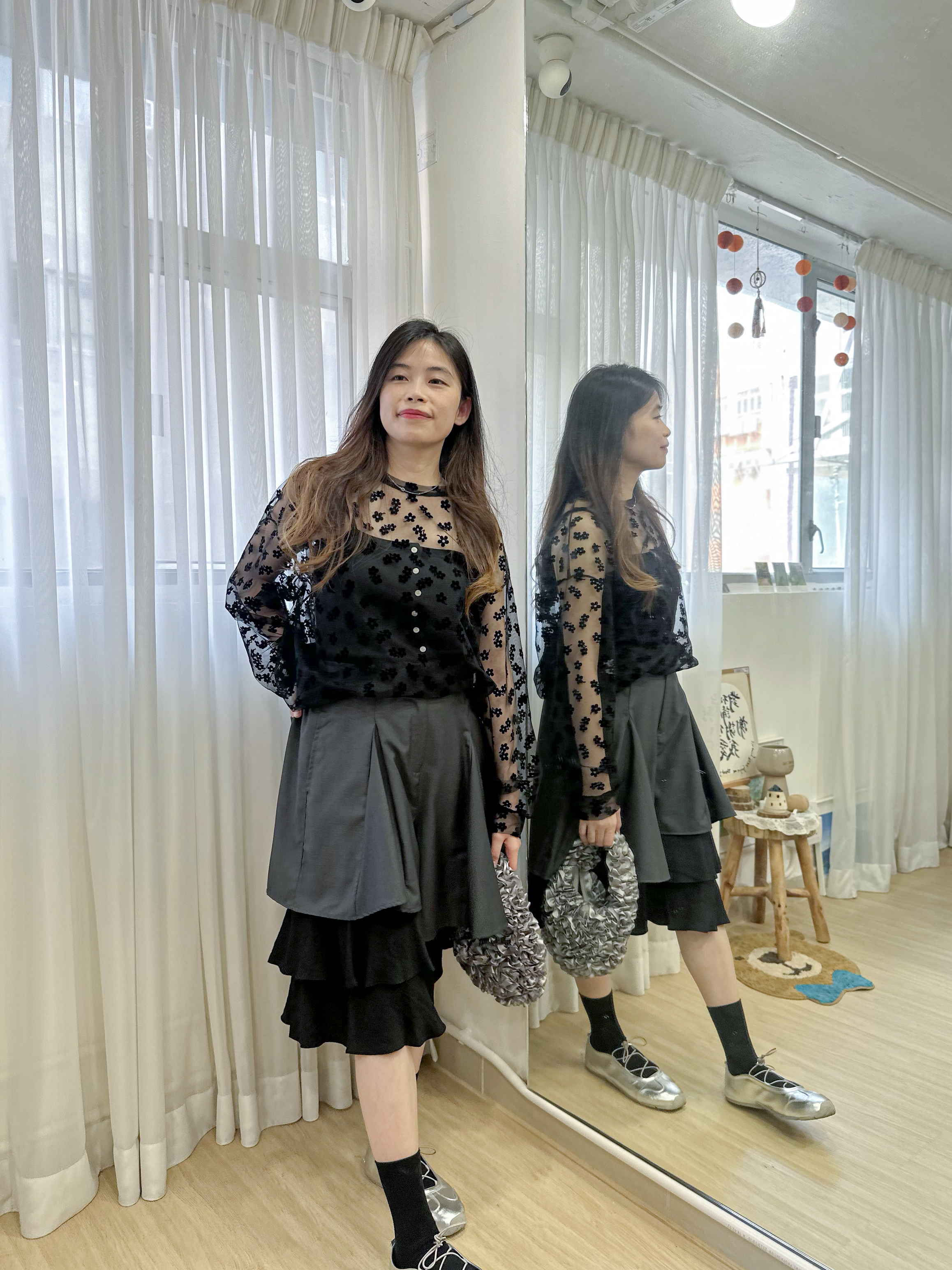 【本店大熱廠商】不按常理出牌～Ruffle設計感層疊西裝裙褲 RA0005 - 灰色 Grey