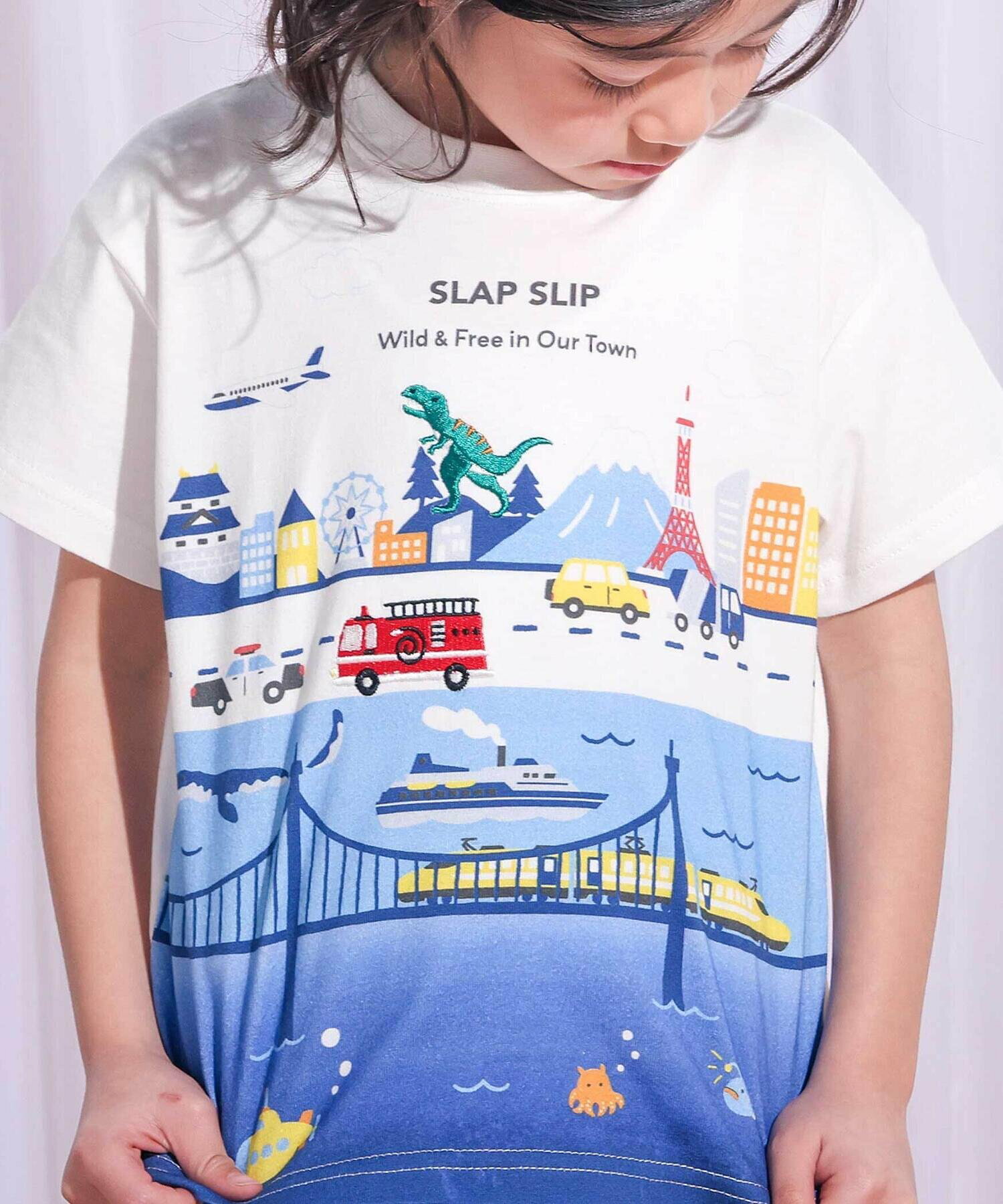 🆕【⭐訂購⭐】  日本直送🌀日式風景印花 恐龍/消防車刺繡 短袖Tee［2款選］🌀[ELDA-0027][260503]