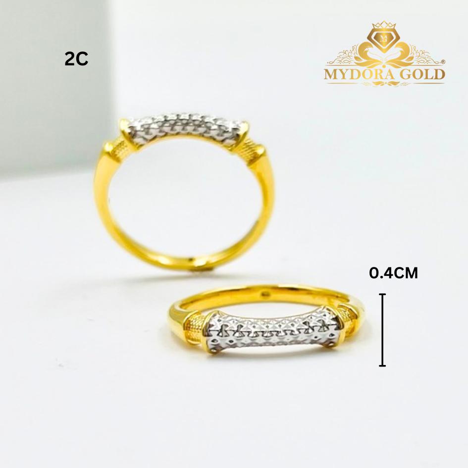 MYDORA Cincin Stylish Eternity Gold (5G) l EMAS 916/22K
