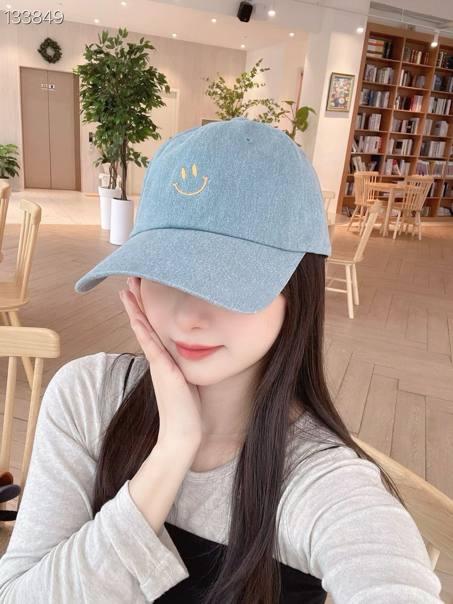 LY7 刺繡笑臉棒球帽