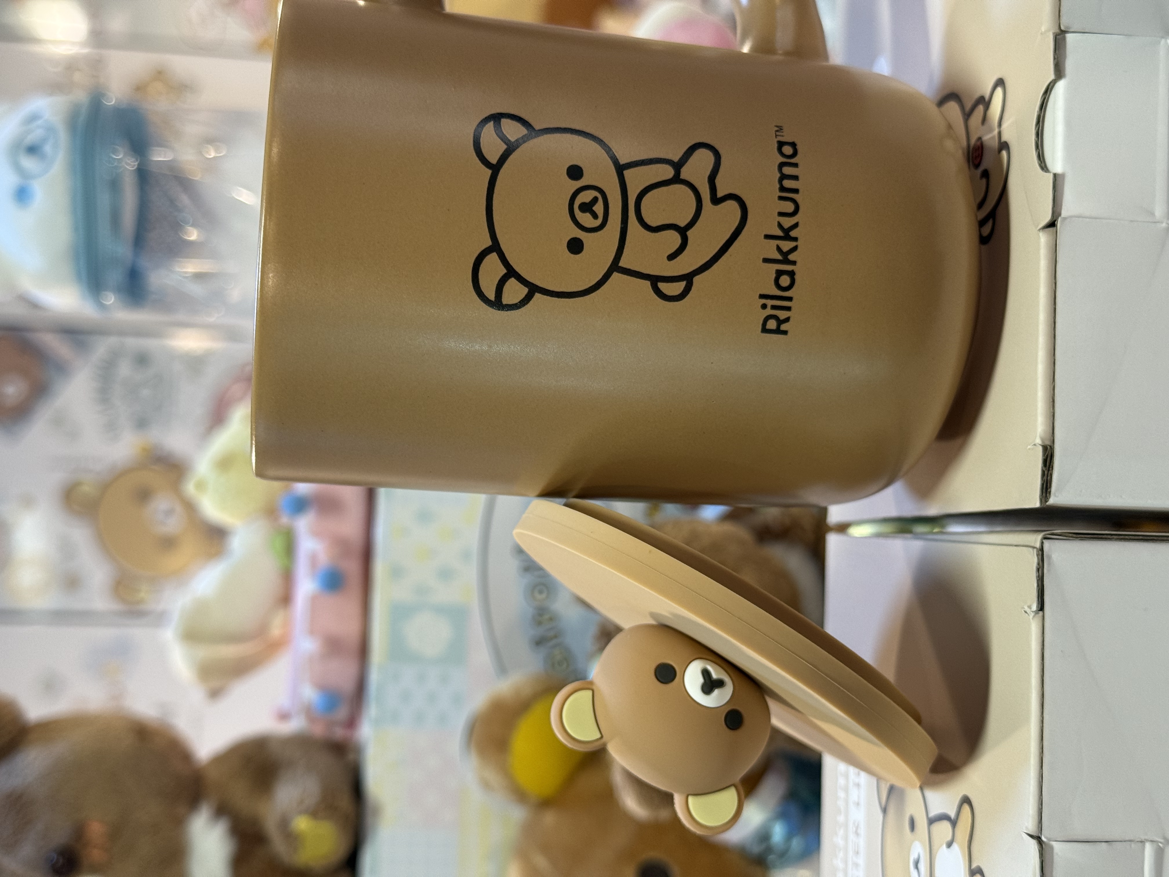 《現貨》全新韓國限定 Rilakkuma連蓋陶瓷杯