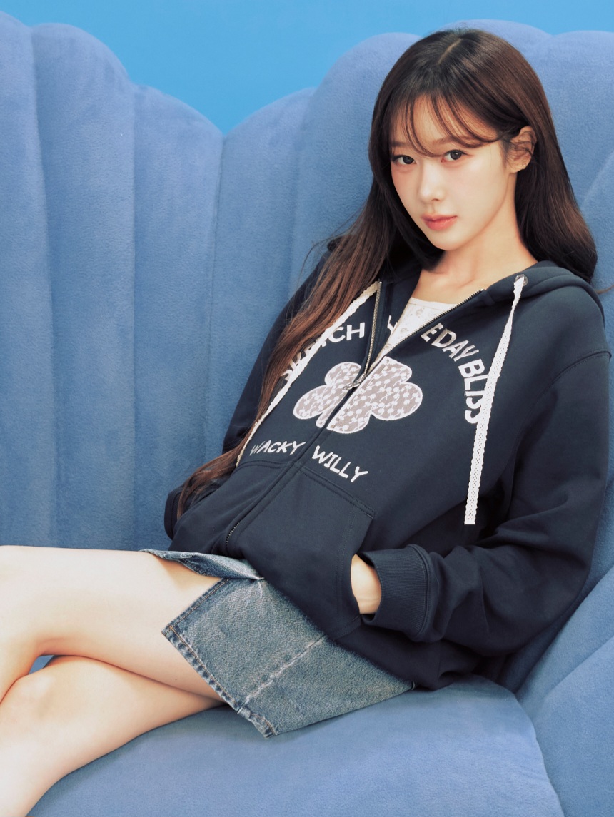 Wacky Willy Lily Applique Zip Up