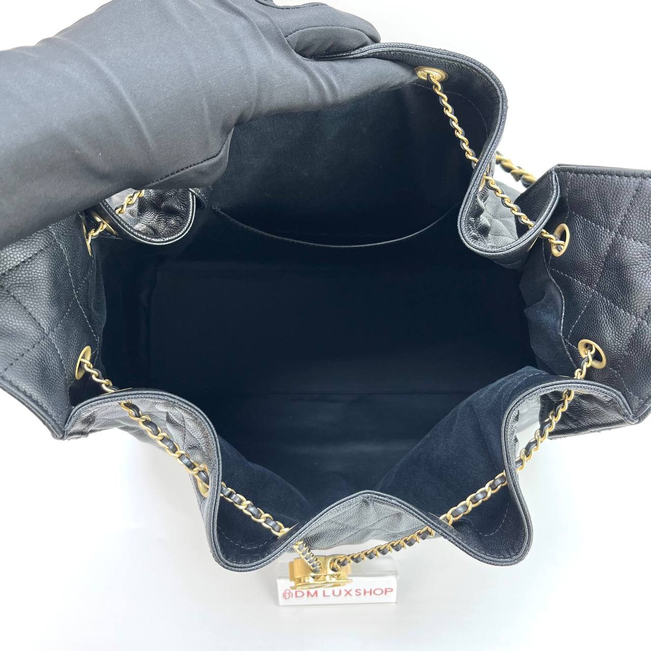 Chanel Black Caviar Large 25 Bag GHW (Microchip)