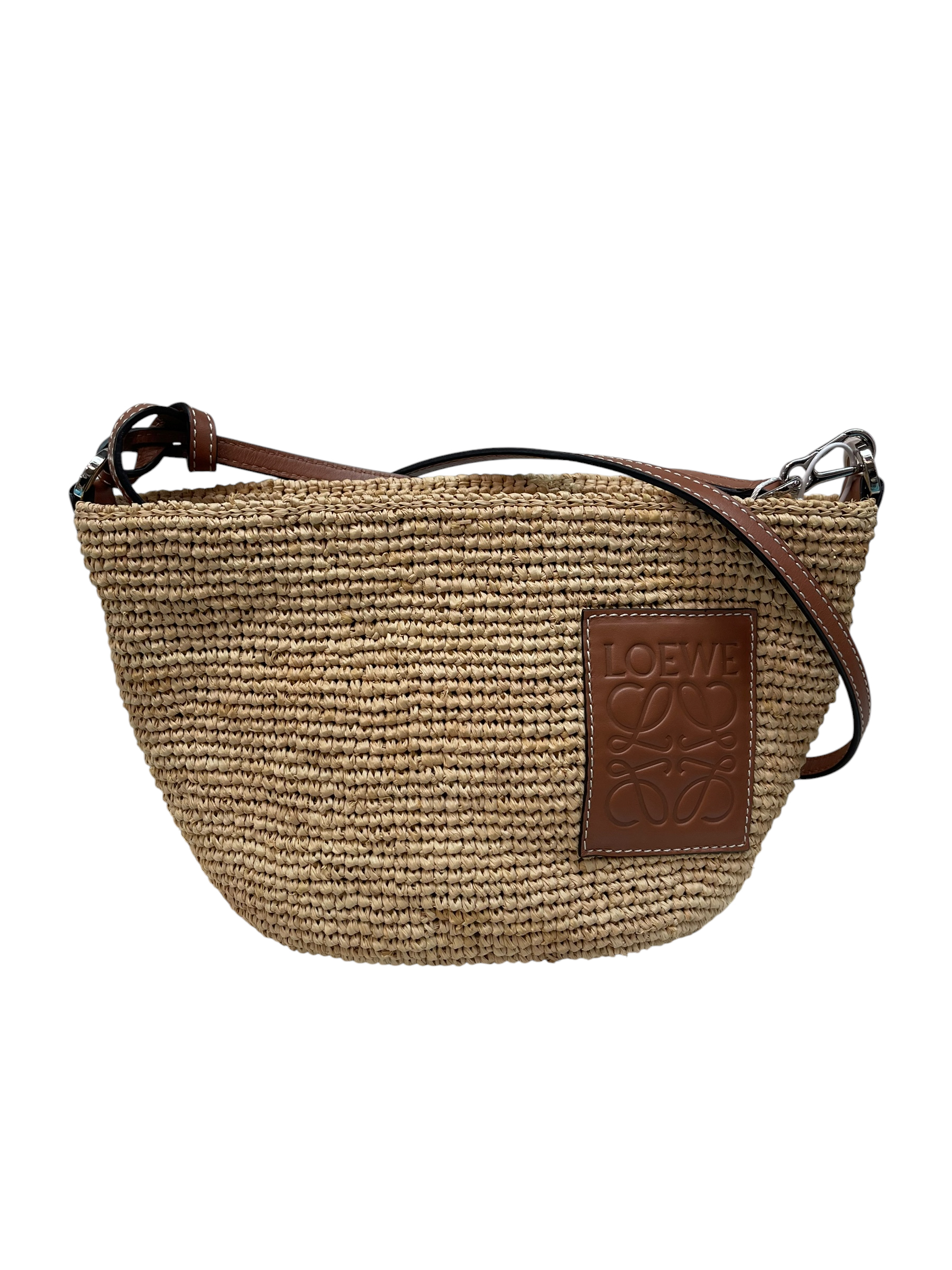 Pre-Owned LOEWE Paula's Ibiza Slit Raffia And Leather Tote Bag / Product Code: 26050221