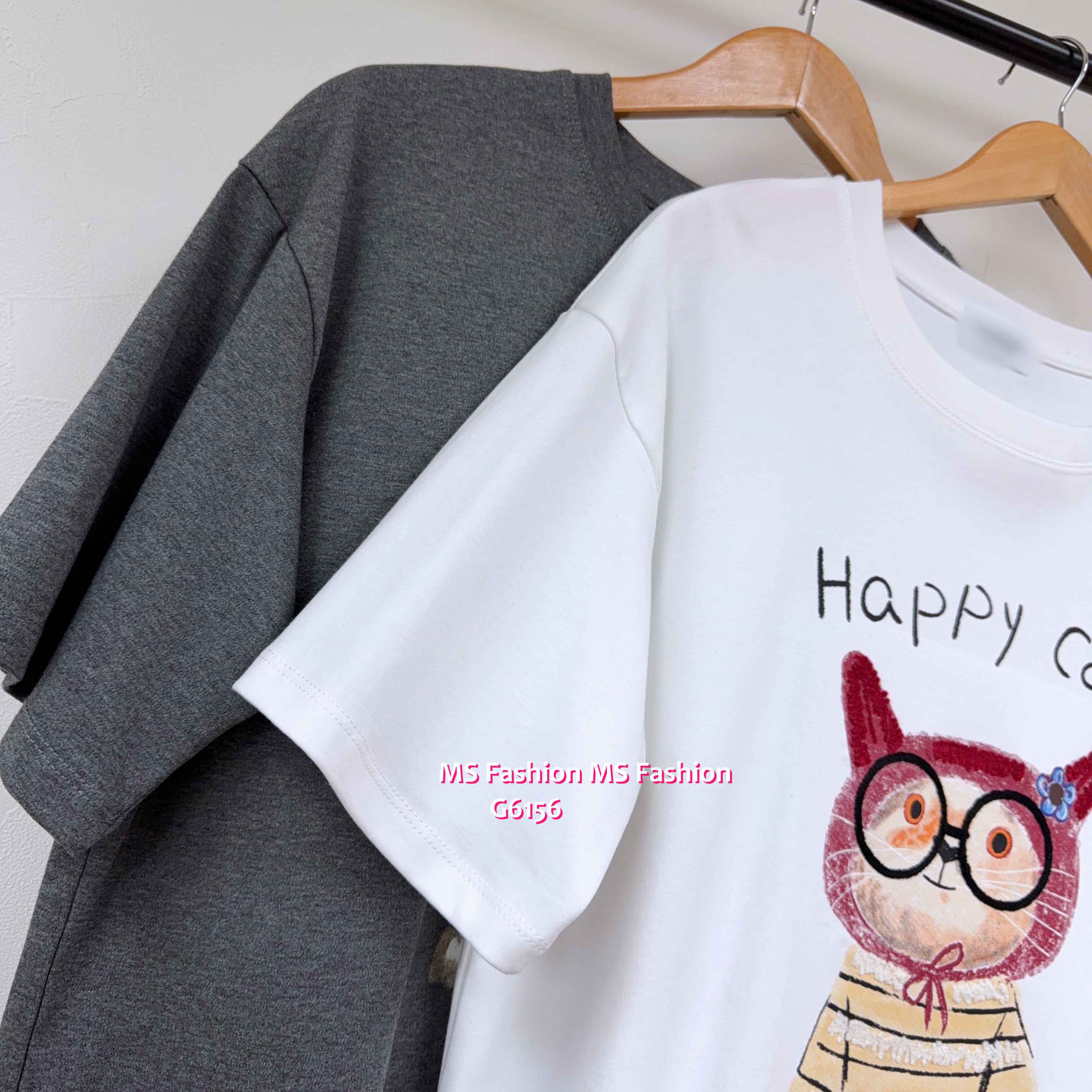 G6156 韓國🇰🇷可愛四眼貓top