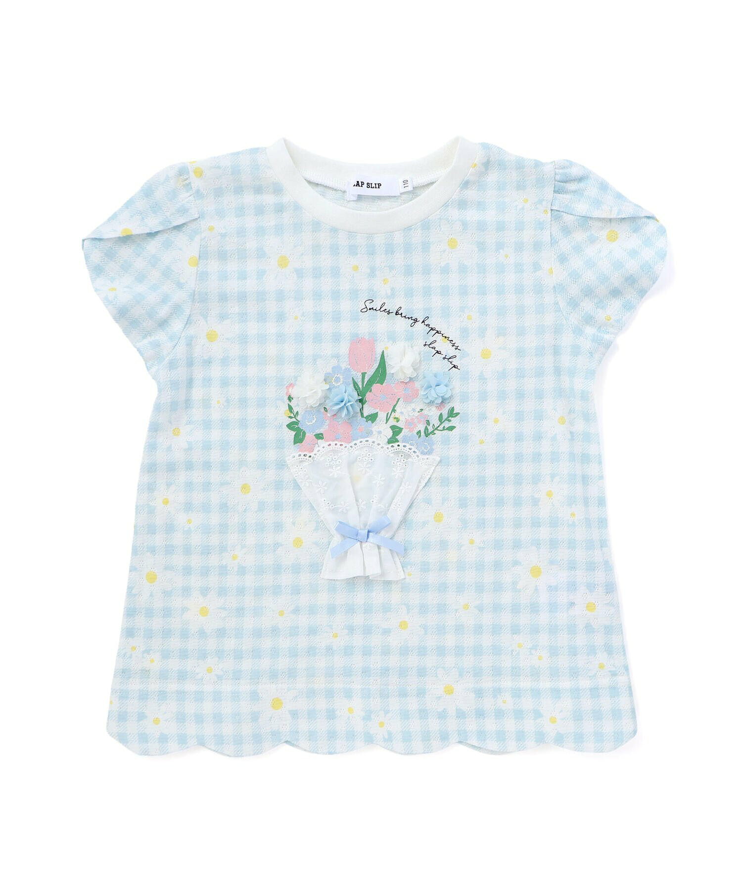 🆕【⭐訂購⭐】  日本直送🌀立體花束剪裁 扇形下擺 泡泡袖 短袖Tee［2款選］🌀[ELDA-0031][260430]